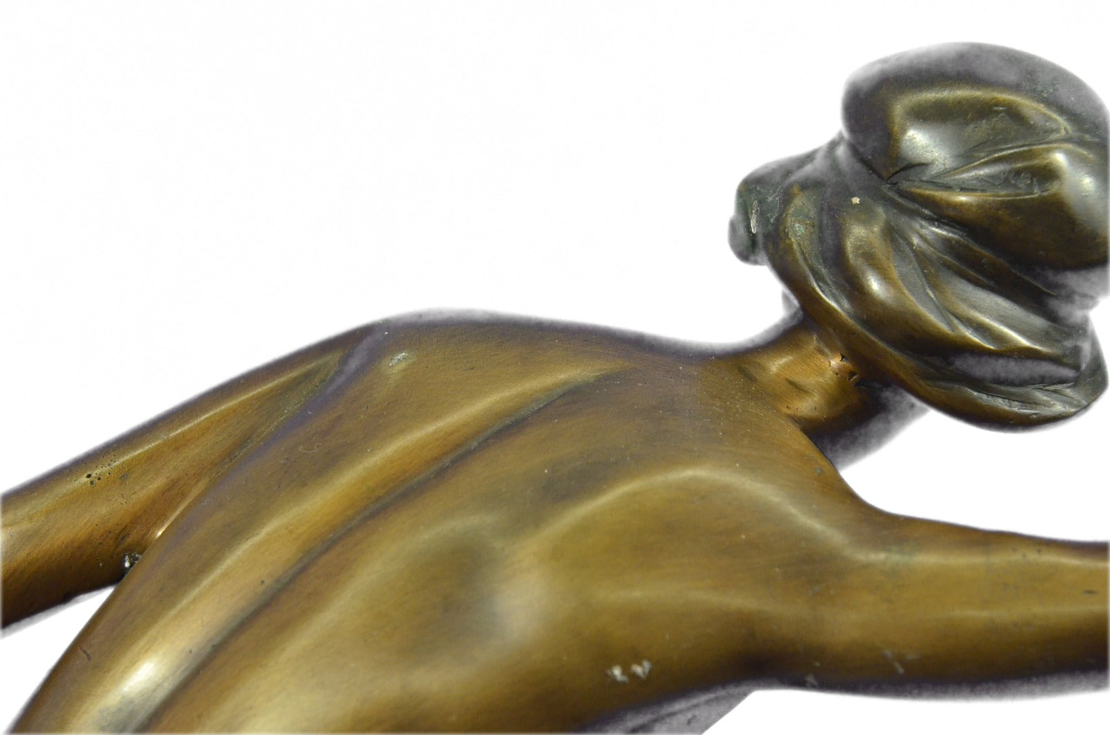 Handcrafted bronze sculpture SALE Marble Performer Nudist Gorgeous Gory Signed