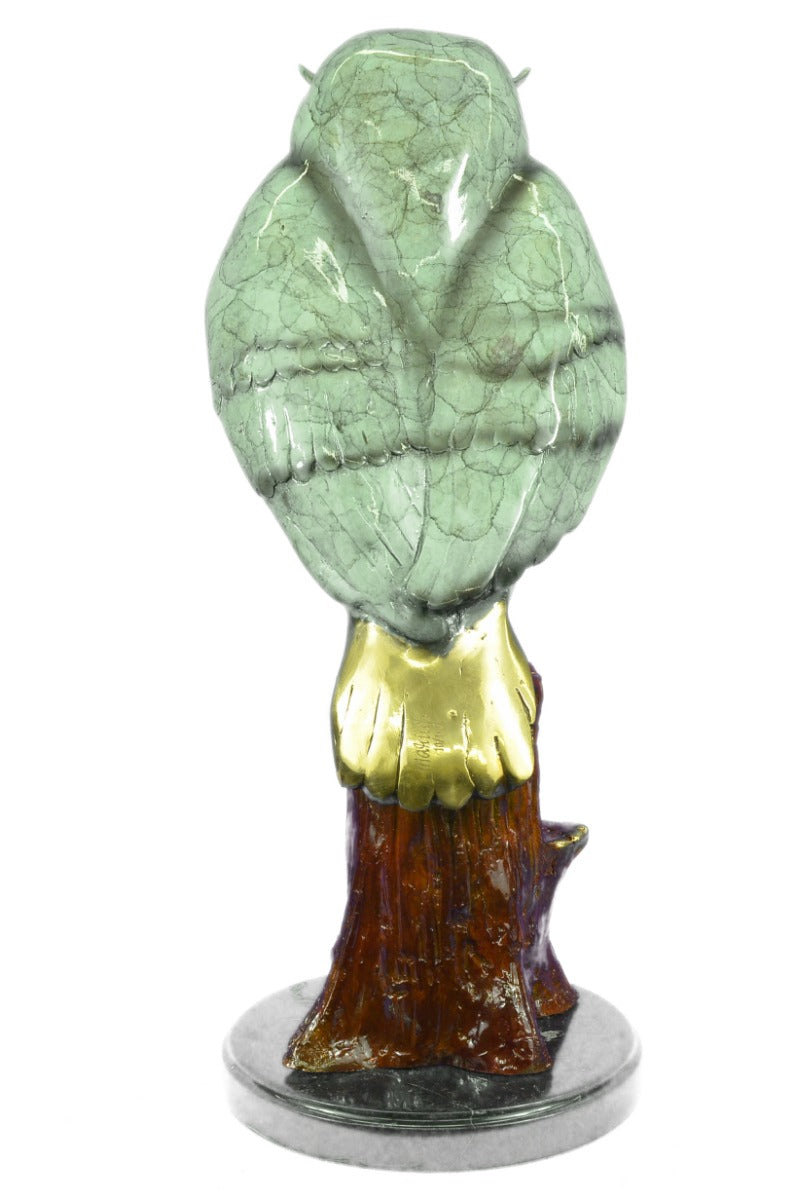 Limited Edition Original Marius Screech Owl Bird Bronze Sculpture Marble Statue