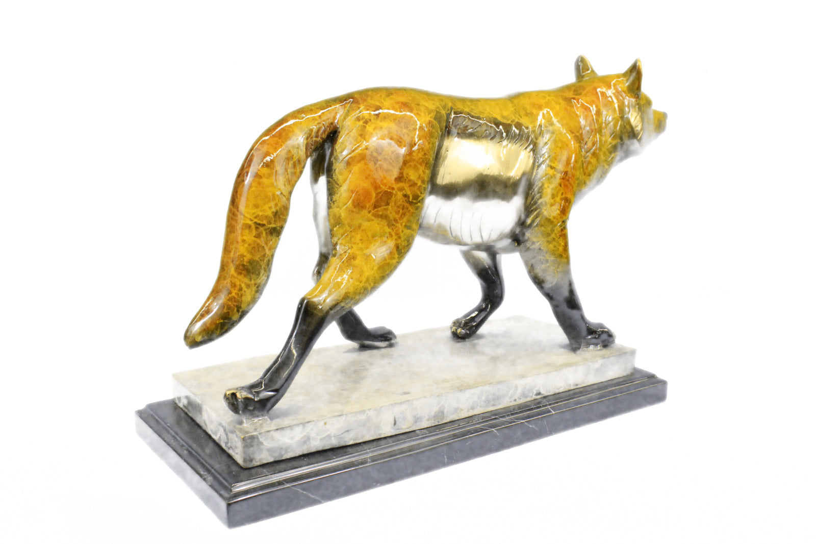 Handcrafted bronze sculpture SALE Anima Fox Sly Edition Collector Marius Signed