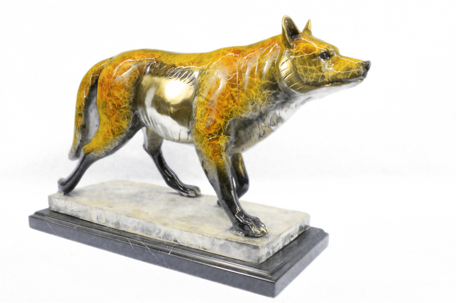 Handcrafted bronze sculpture SALE Anima Fox Sly Edition Collector Marius Signed