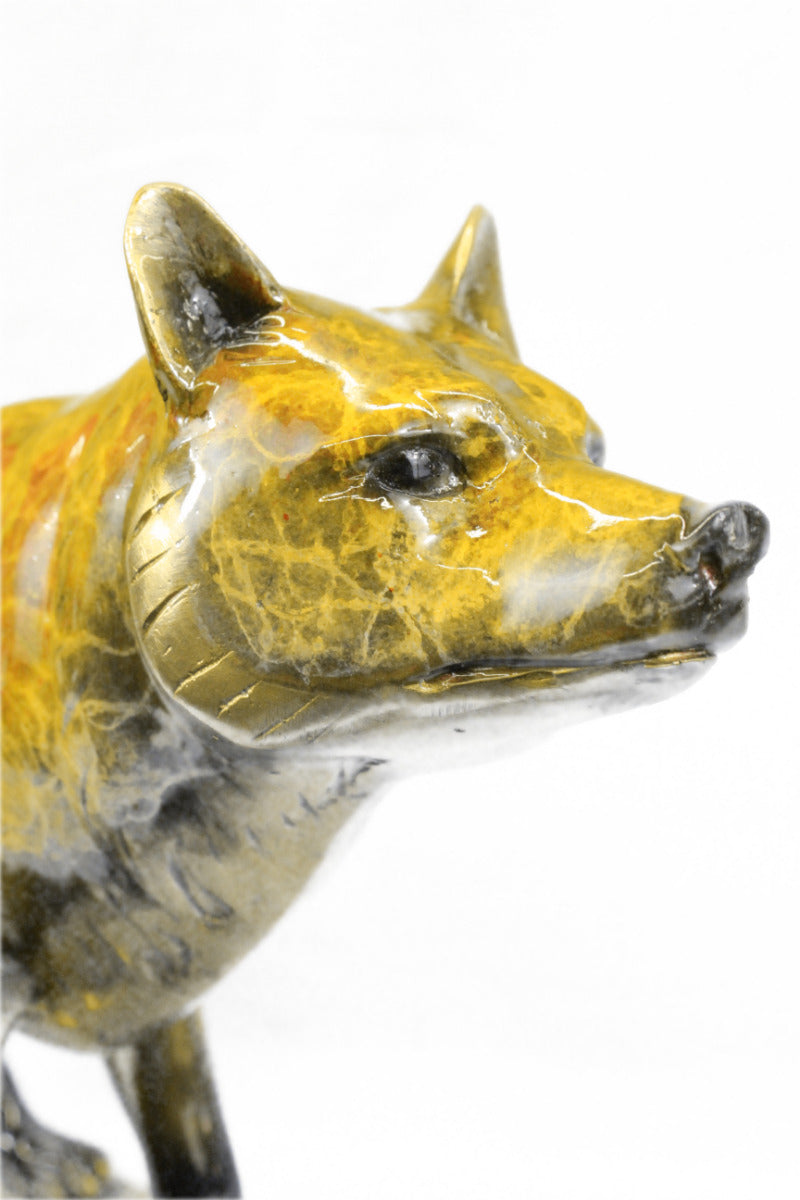 Handcrafted bronze sculpture SALE Anima Fox Sly Edition Collector Marius Signed