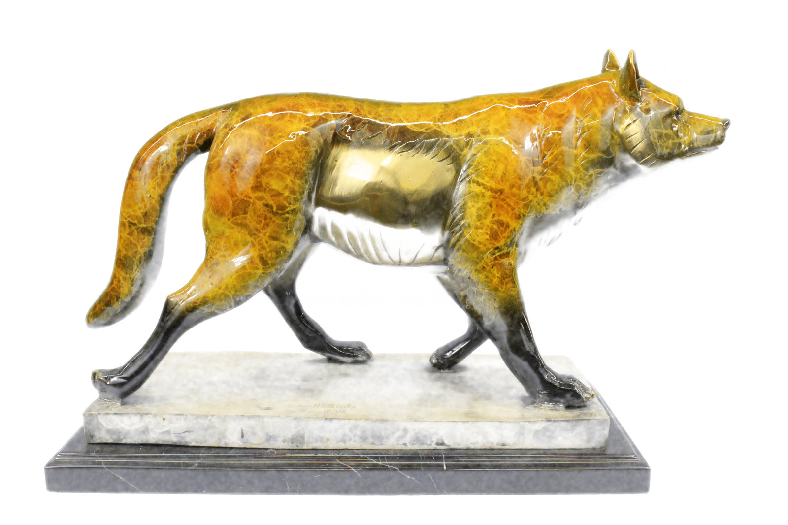 Handcrafted bronze sculpture SALE Anima Fox Sly Edition Collector Marius Signed