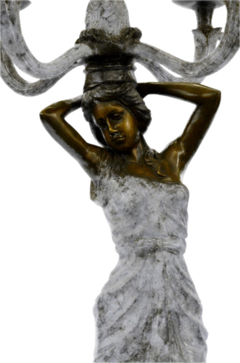 48" Tall Handcrafted Lamp Fixture For Home Office Bronze Decoration Statue Deal