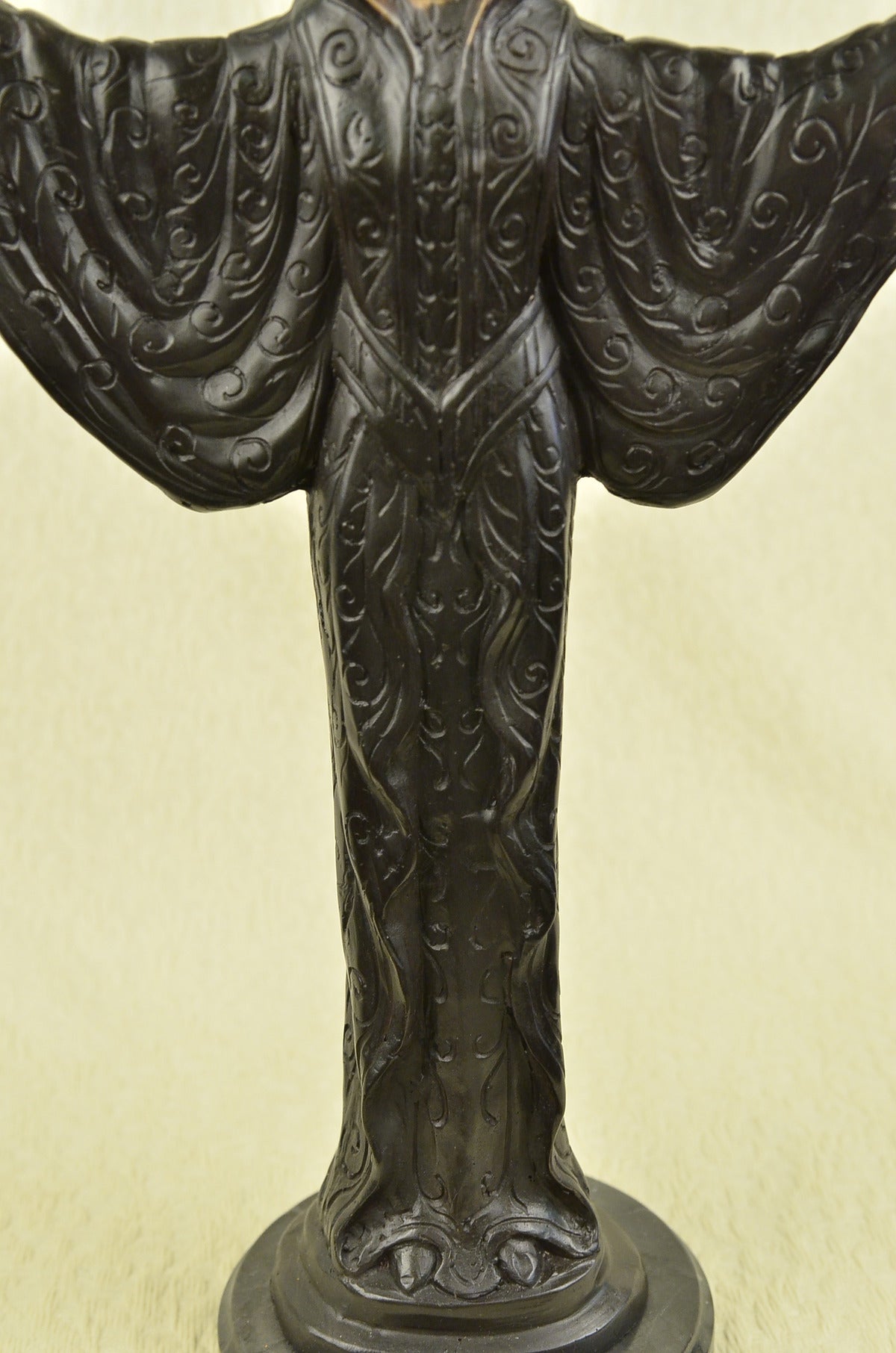 Handcrafted bronze sculpture SALE Base Marble Deco Art In Byzantine Girl Rare
