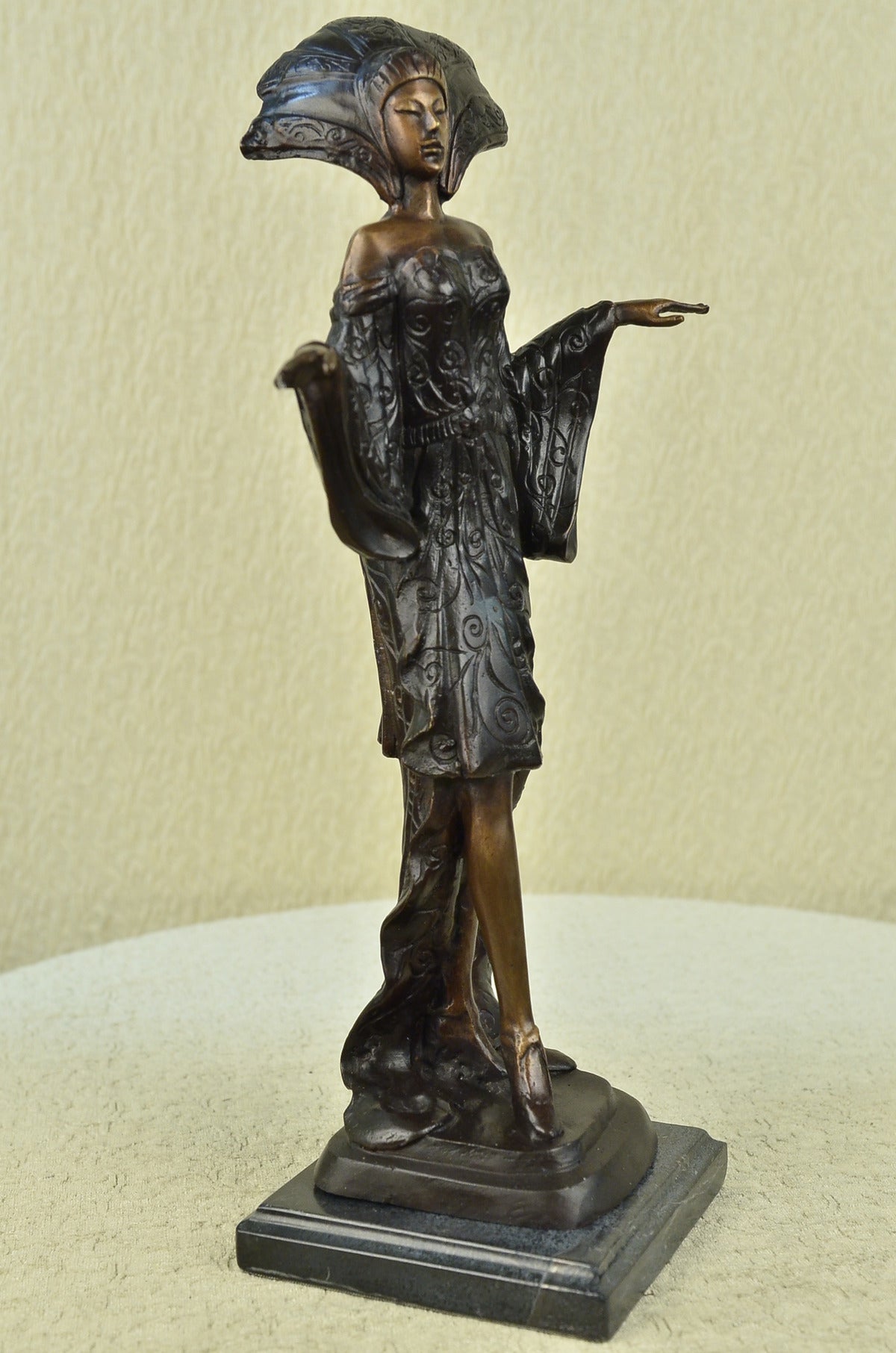 Handcrafted bronze sculpture SALE Art France Erotic Model Girl Dancer Woman