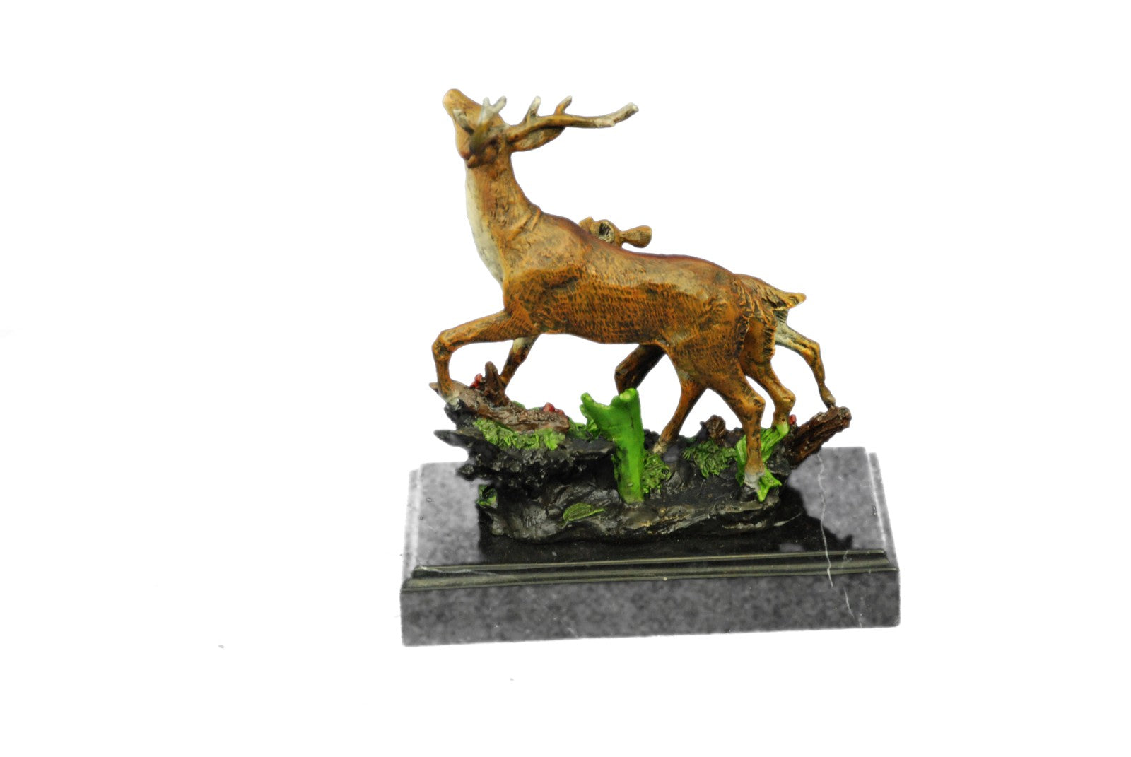 Buck Deer Elk Stag Wildlife Art Cabin Lodge Sportsman Art Bronze Marble Statue