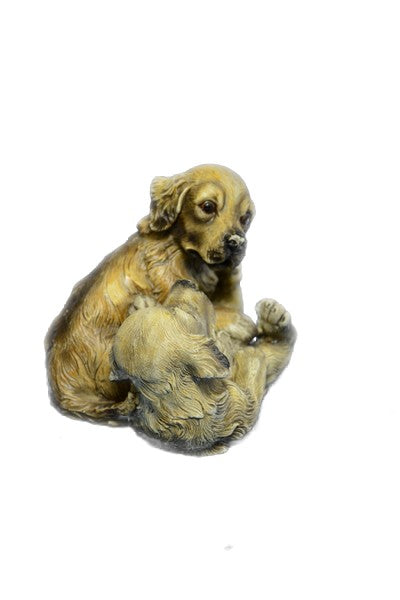 Classic Animal Artwork by Bergman Labrador Retriever Dogs Bronze Sculpture