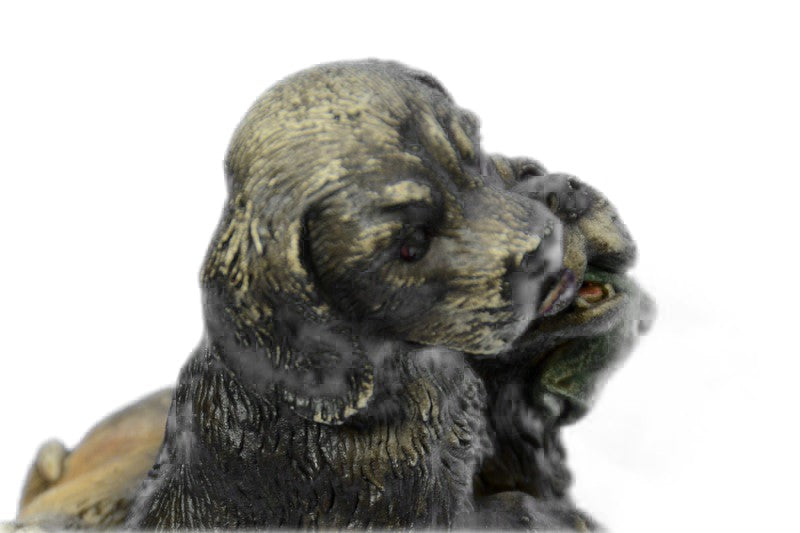 Gorgeous Vienna Bronze of Animal Labrador Dogs Figurine made by famous Bergman