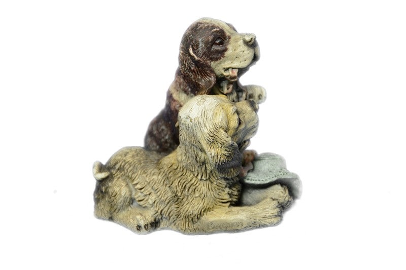 100% Real Bronze Yellow Labrador Dog Dogs by Bergman Museum Quality Artwork