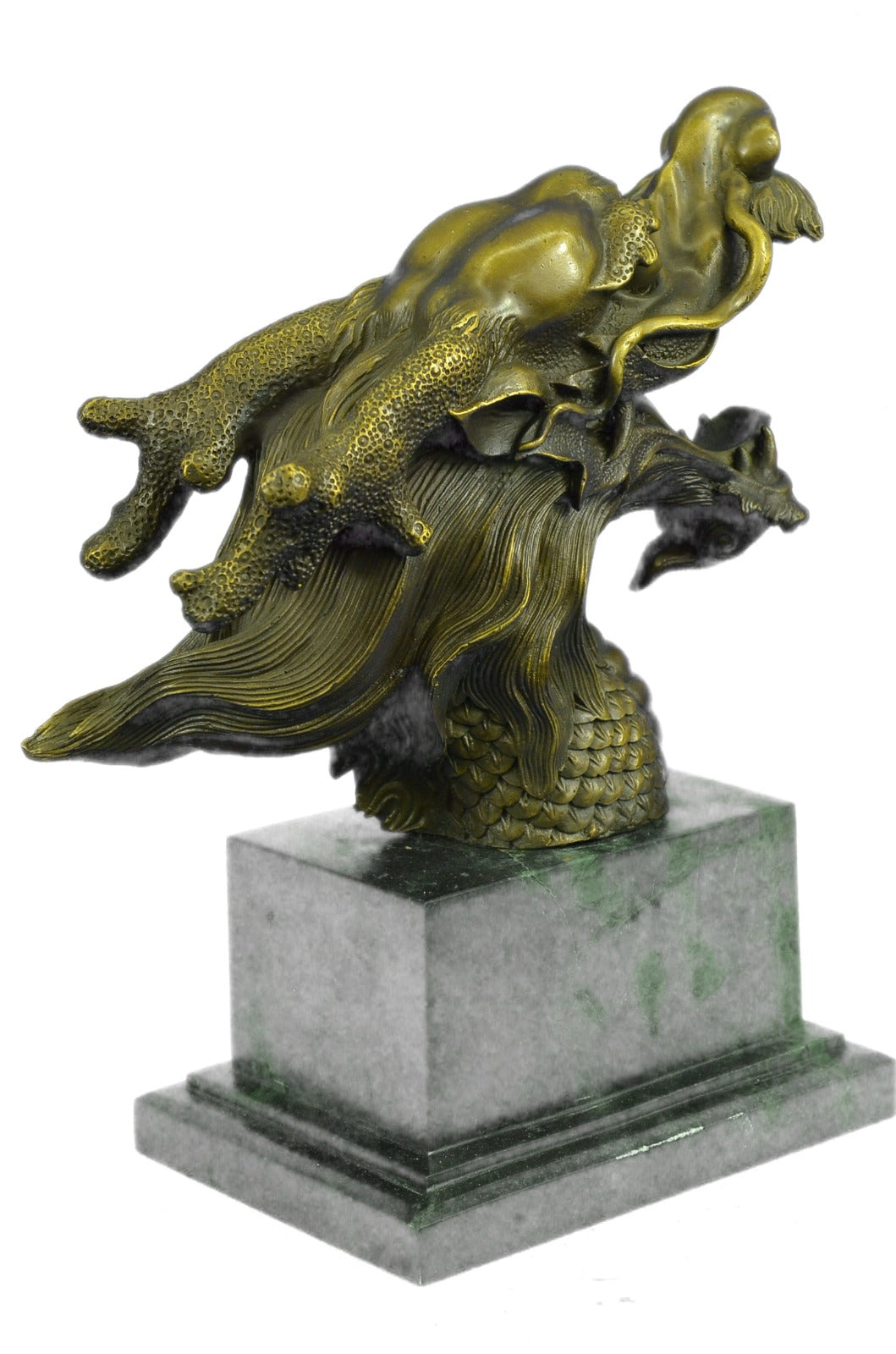Mythical Dragon Head Bronze Sculpture Sign of Good Luck Bronze Sculpture Figure