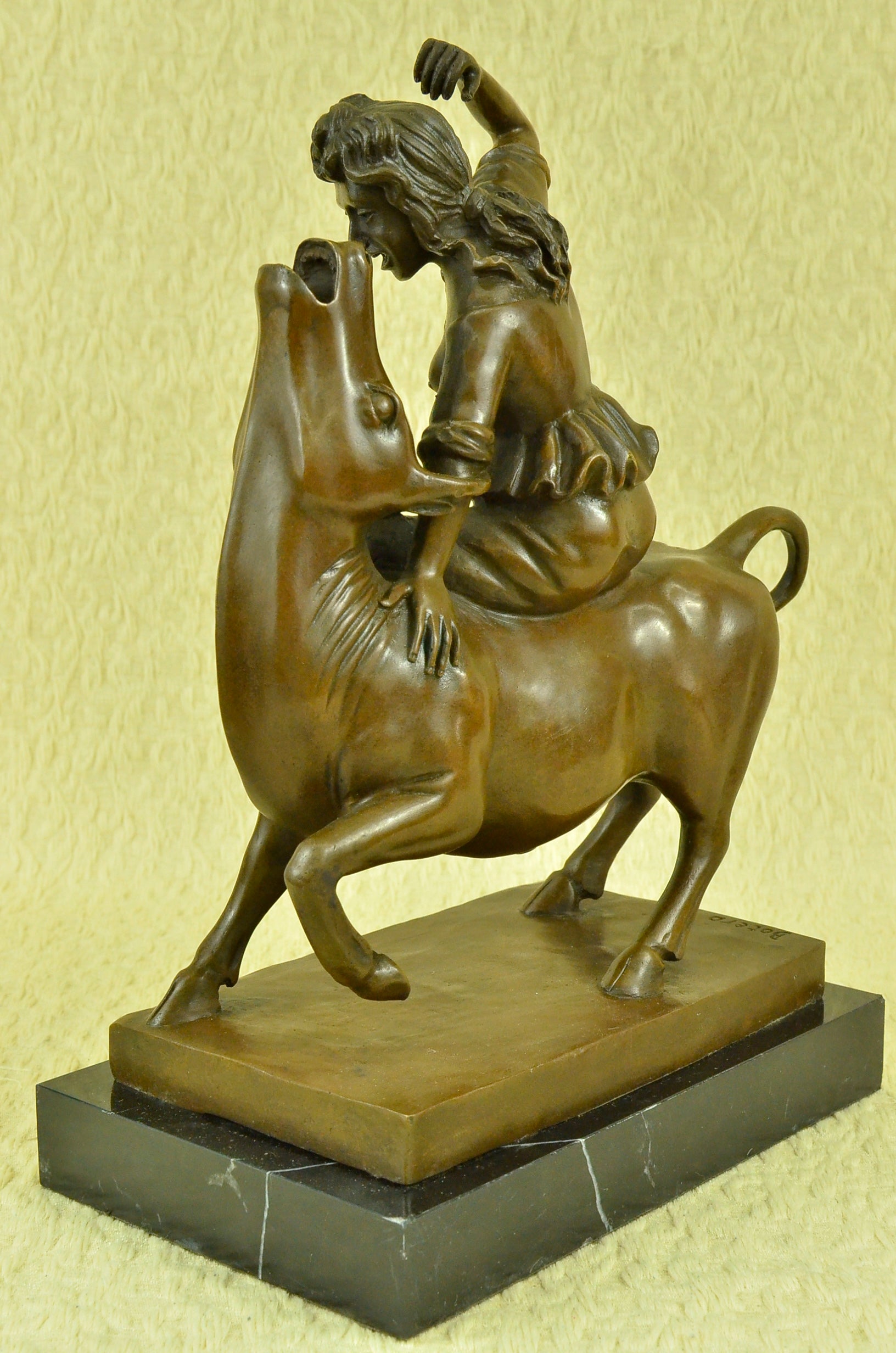 Bronzefigur Raub Europas signiert Botero Bronzeskulptur Bronze Figure Skulpturen