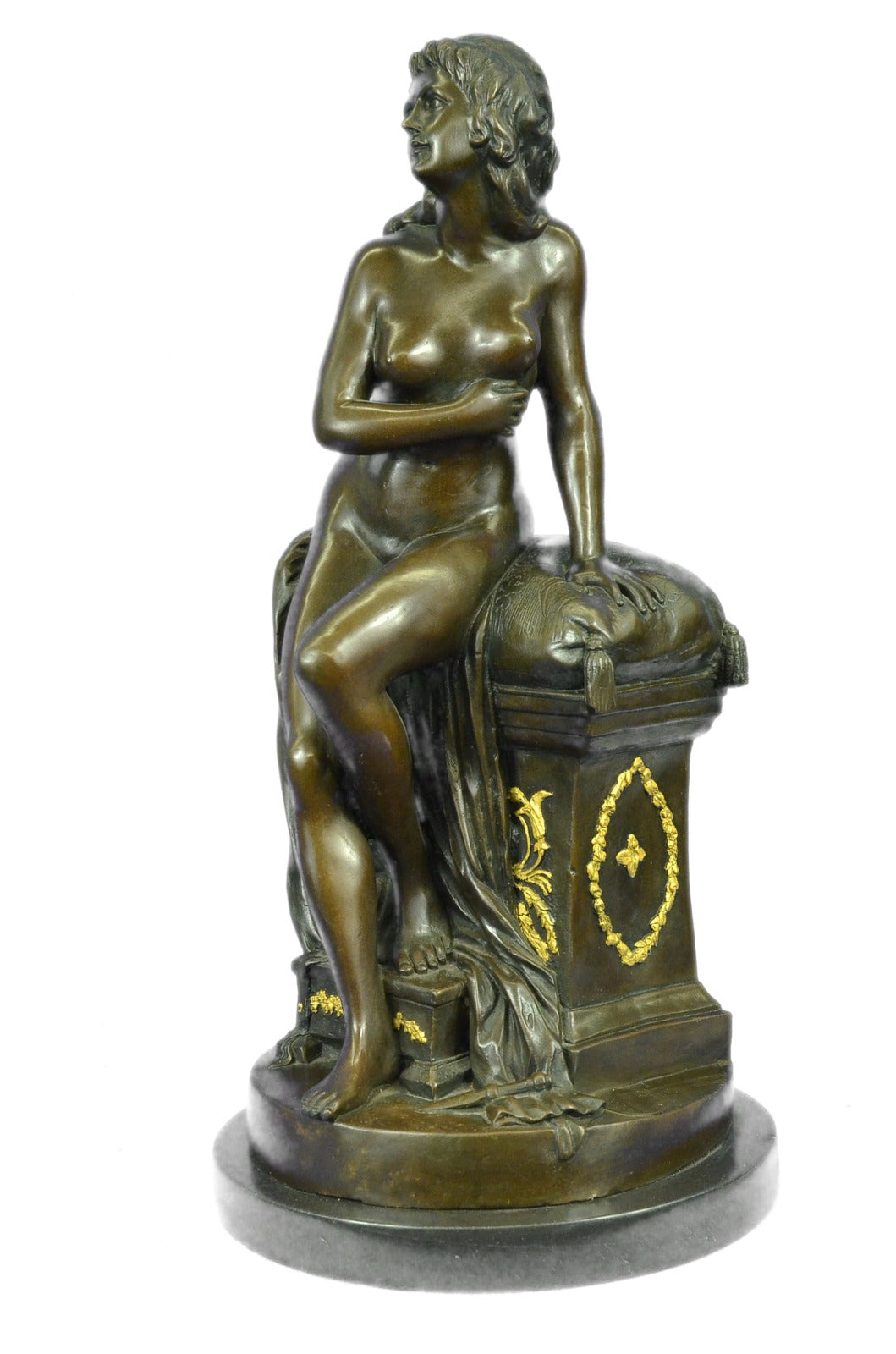 CLEARANCE SALE BRONZE STANDING FEMALE NUDE FIGURE