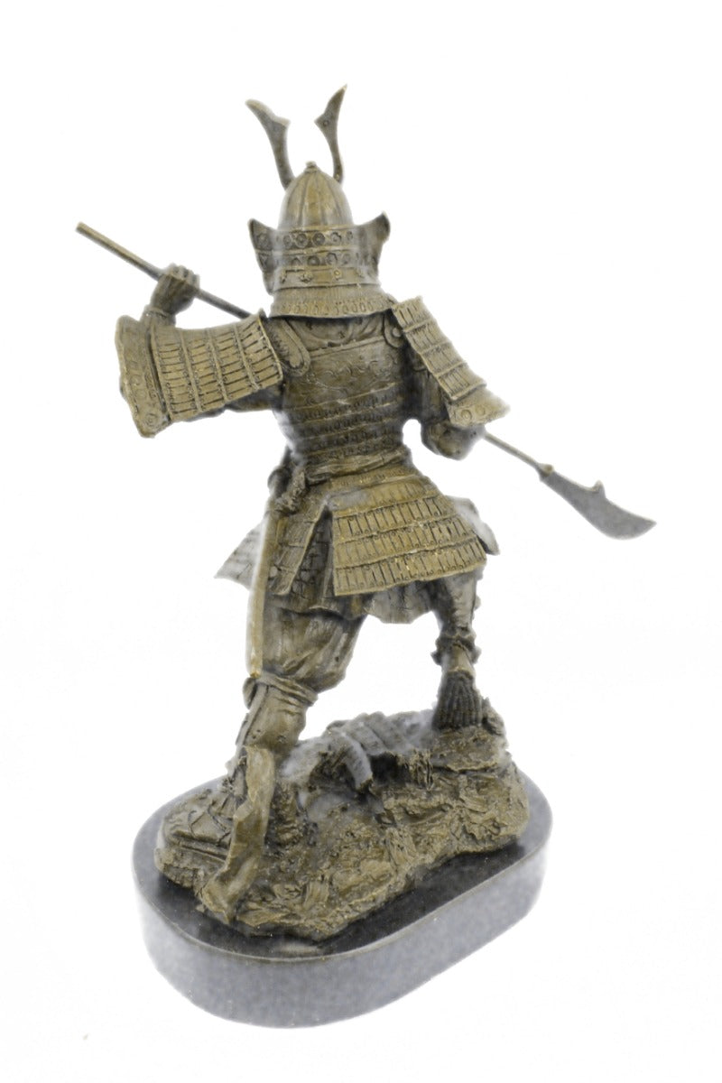 Original Samurai Japanese Bronze Marble Sculpture Hot Cast Marble Figurine Deco