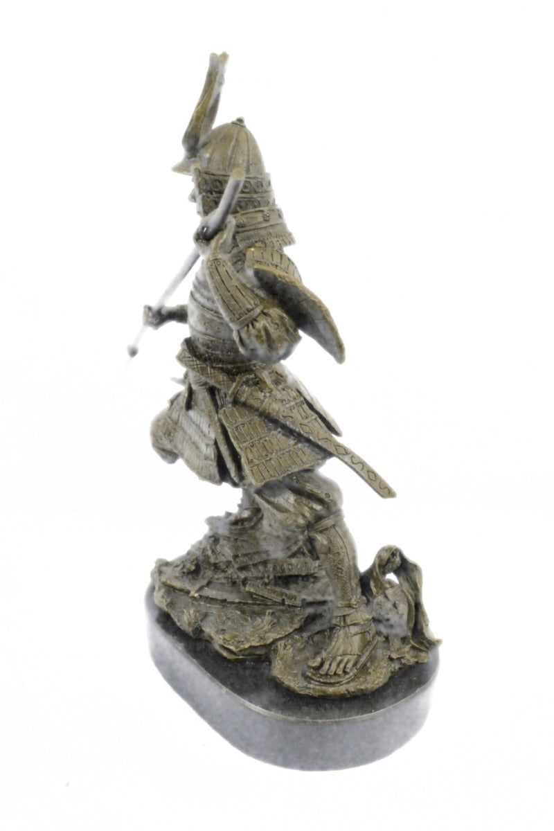 Original Samurai Japanese Bronze Marble Sculpture Hot Cast Marble Figurine Deco