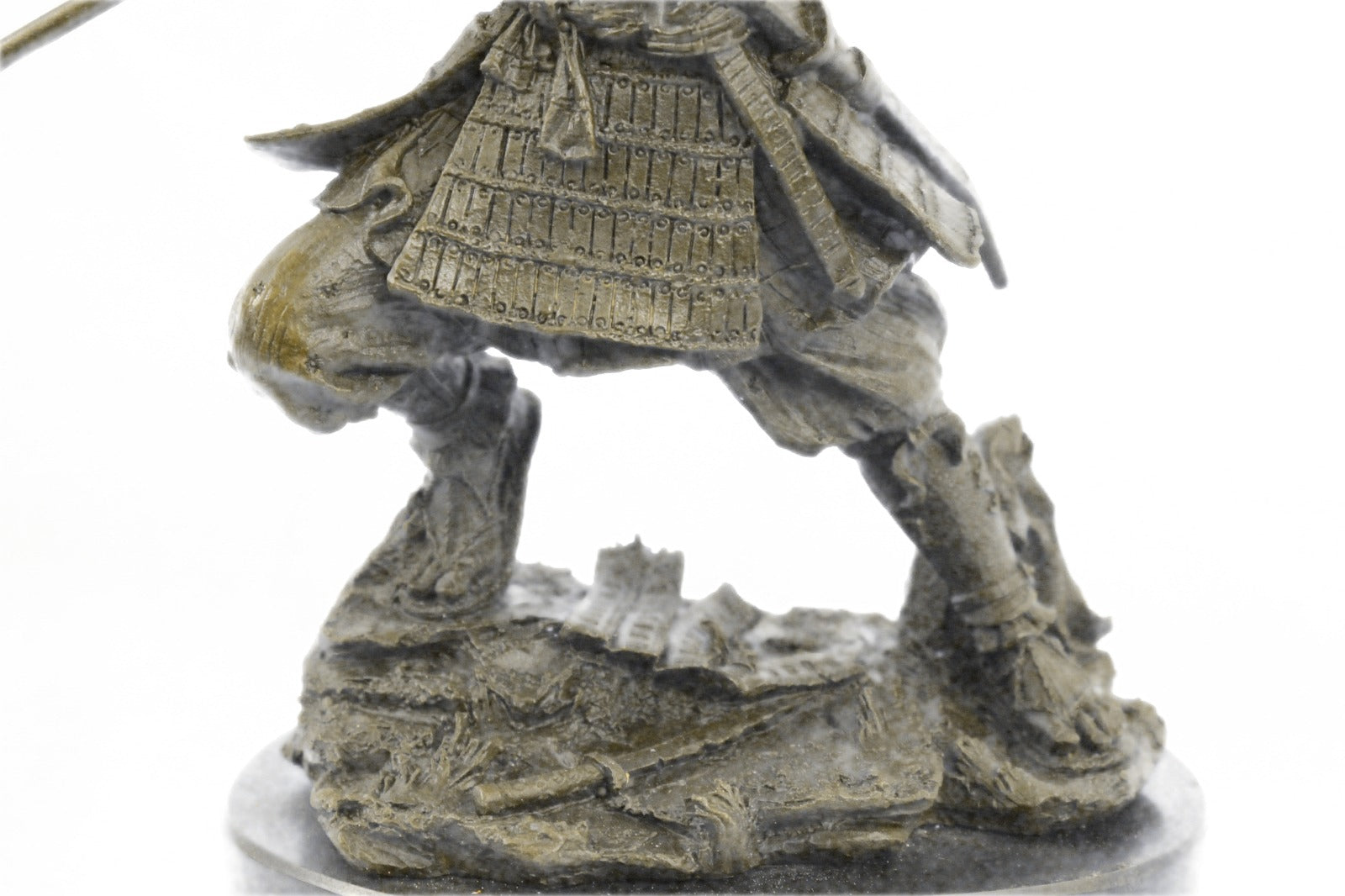 Original Samurai Japanese Bronze Marble Sculpture Hot Cast Marble Figurine Deco