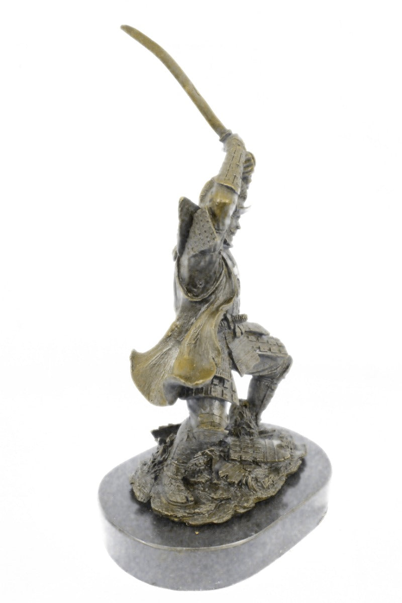 Handcrafted bronze sculpture SALE Art Pure Hotcast Genuine Warrior Samurai