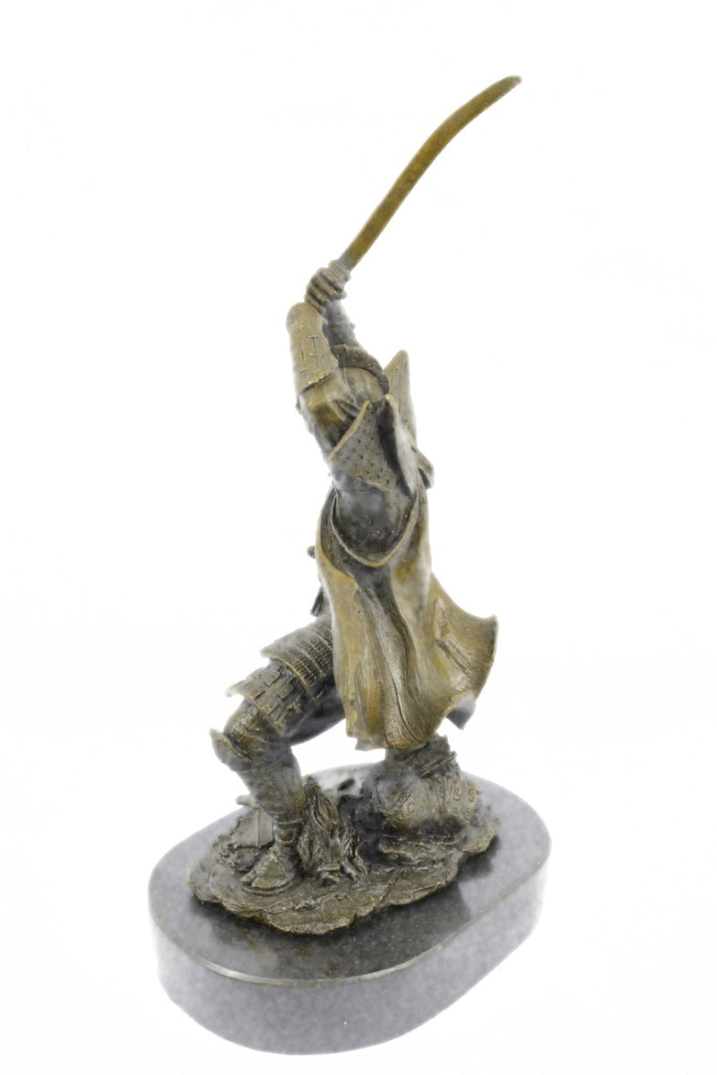 Handcrafted bronze sculpture SALE Art Pure Hotcast Genuine Warrior Samurai