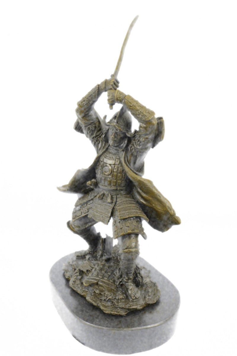 Handcrafted bronze sculpture SALE Art Pure Hotcast Genuine Warrior Samurai