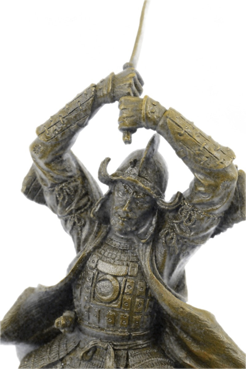 Handcrafted bronze sculpture SALE Art Pure Hotcast Genuine Warrior Samurai