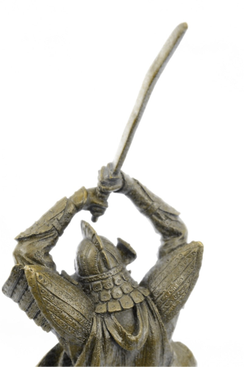 Handcrafted bronze sculpture SALE Art Pure Hotcast Genuine Warrior Samurai