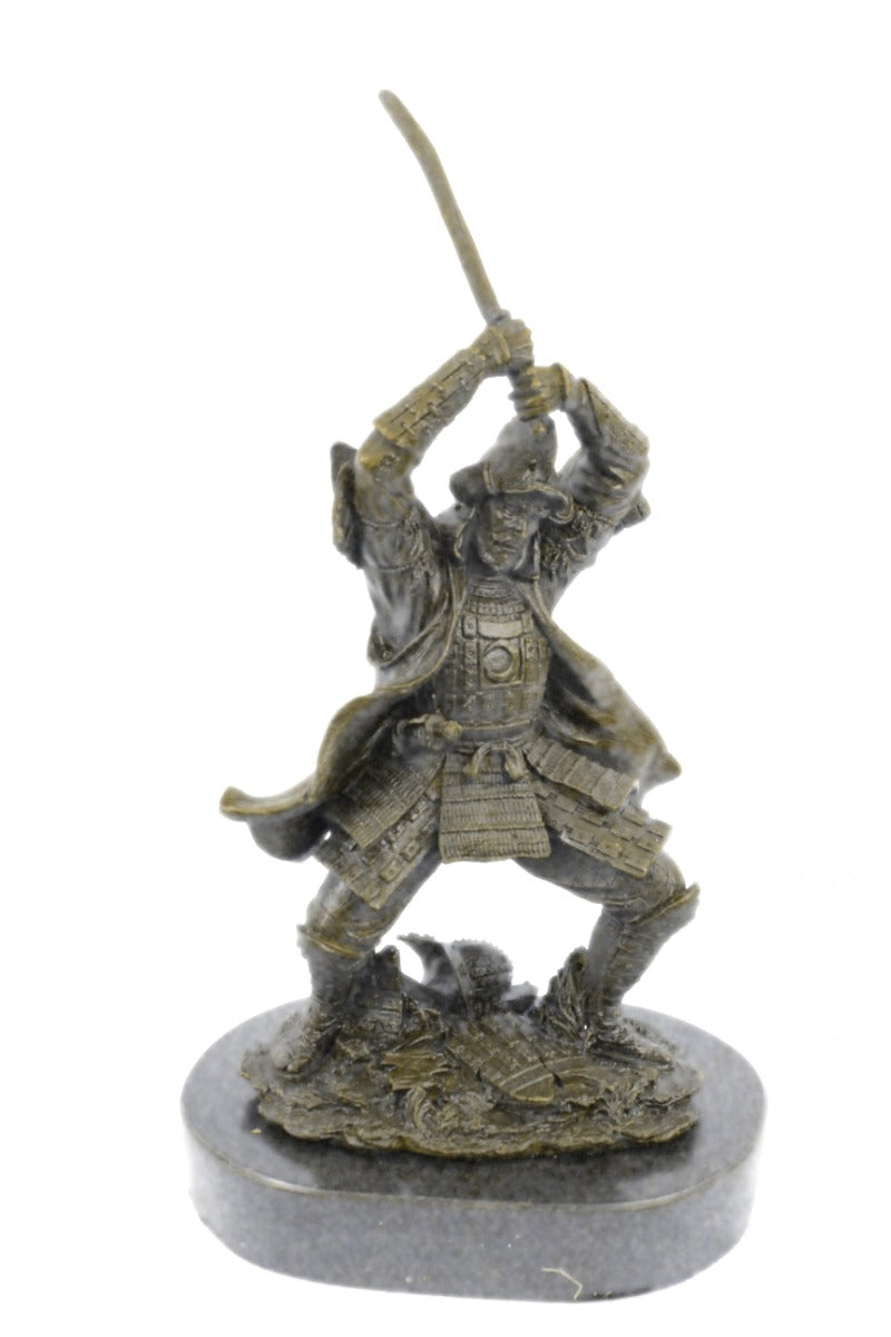 Handcrafted bronze sculpture SALE Art Pure Hotcast Genuine Warrior Samurai