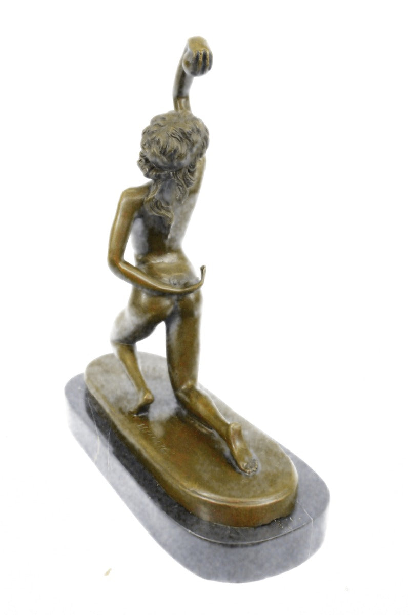 Nude Woman by Moore. Bronze sculpture art deco statue- marble base Figurine