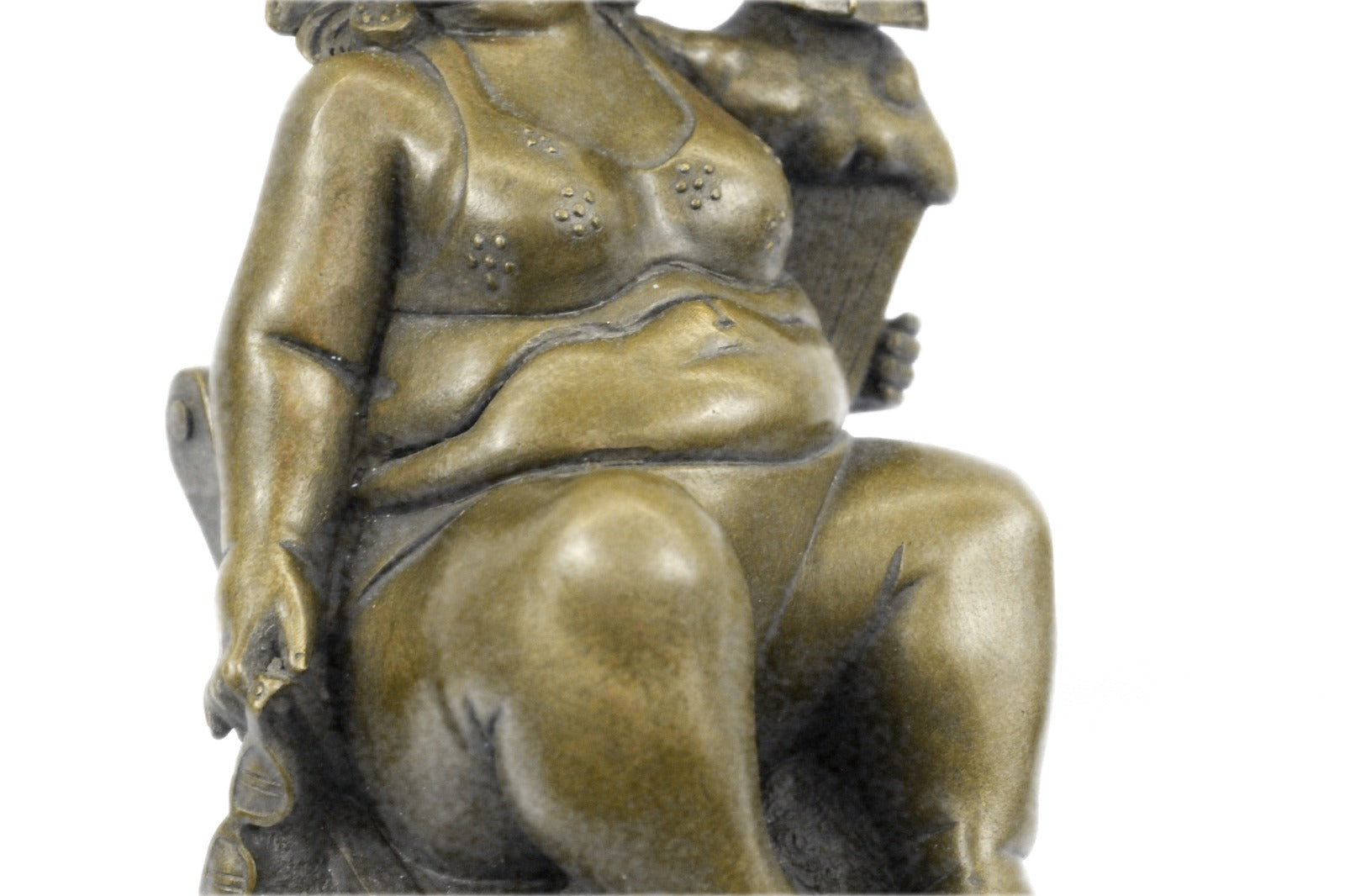 Full Figure Woman Tribute to Fernando Botero Bronze Sculpture Statue Figurine