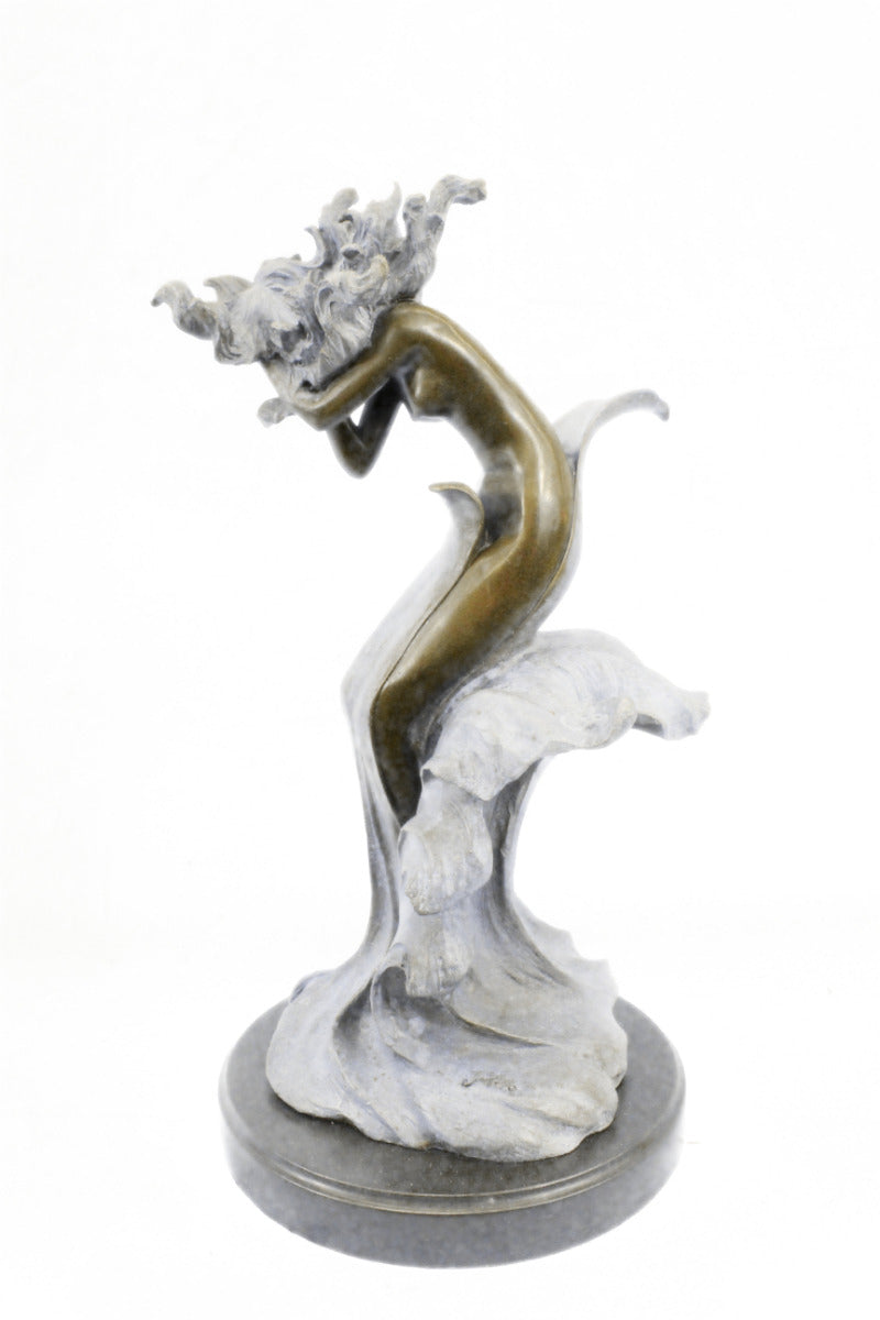 Medusa Guardian, Greek Mythology Hot Cast Nude Bronze  Sculpture Home Decor