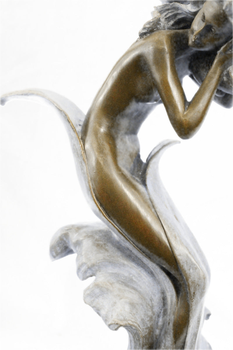 Medusa Guardian, Greek Mythology Hot Cast Nude Bronze  Sculpture Home Decor