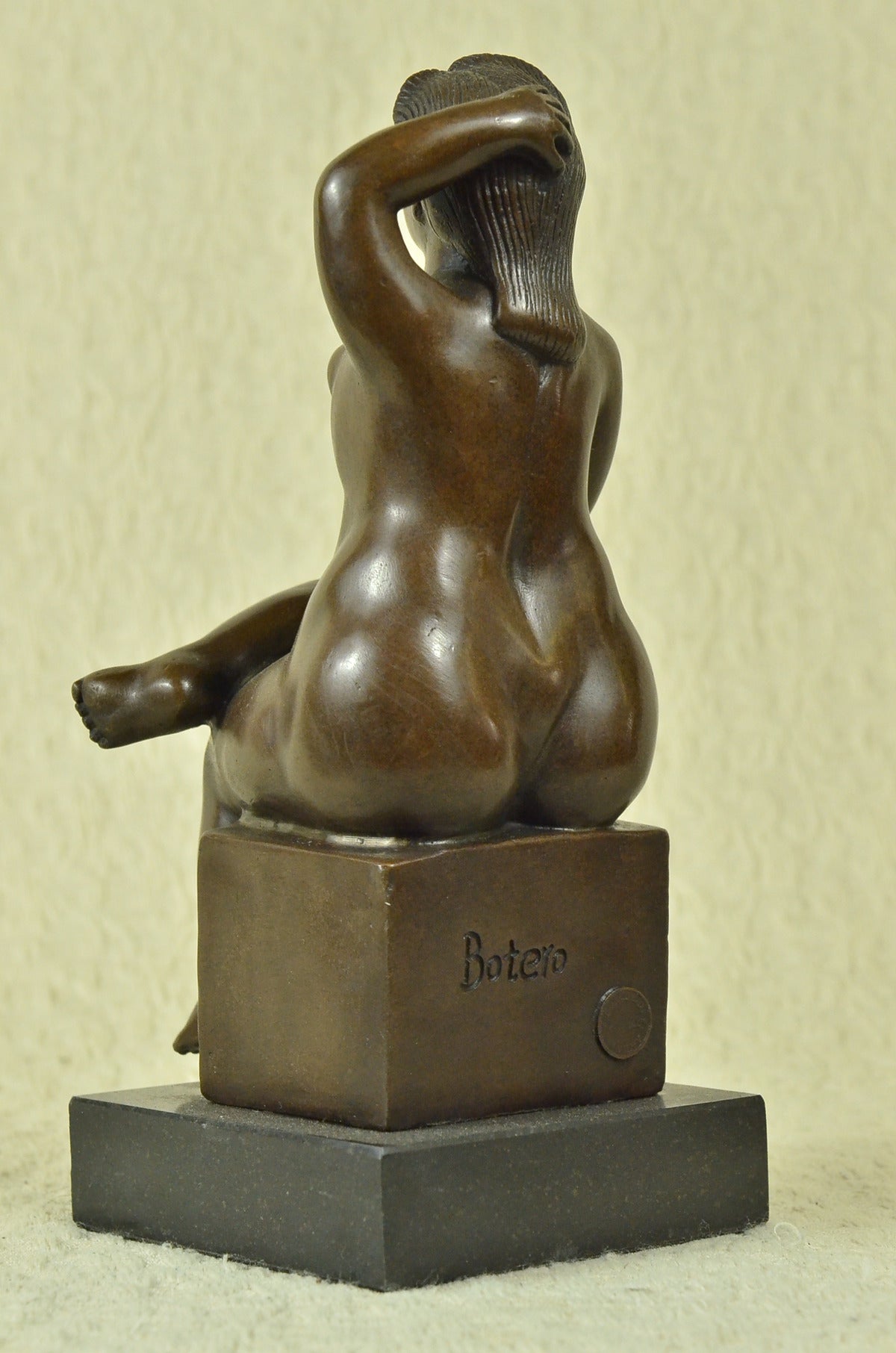 Handcrafted bronze sculpture SALE Bull Rides Woman Plump Botero Fernando