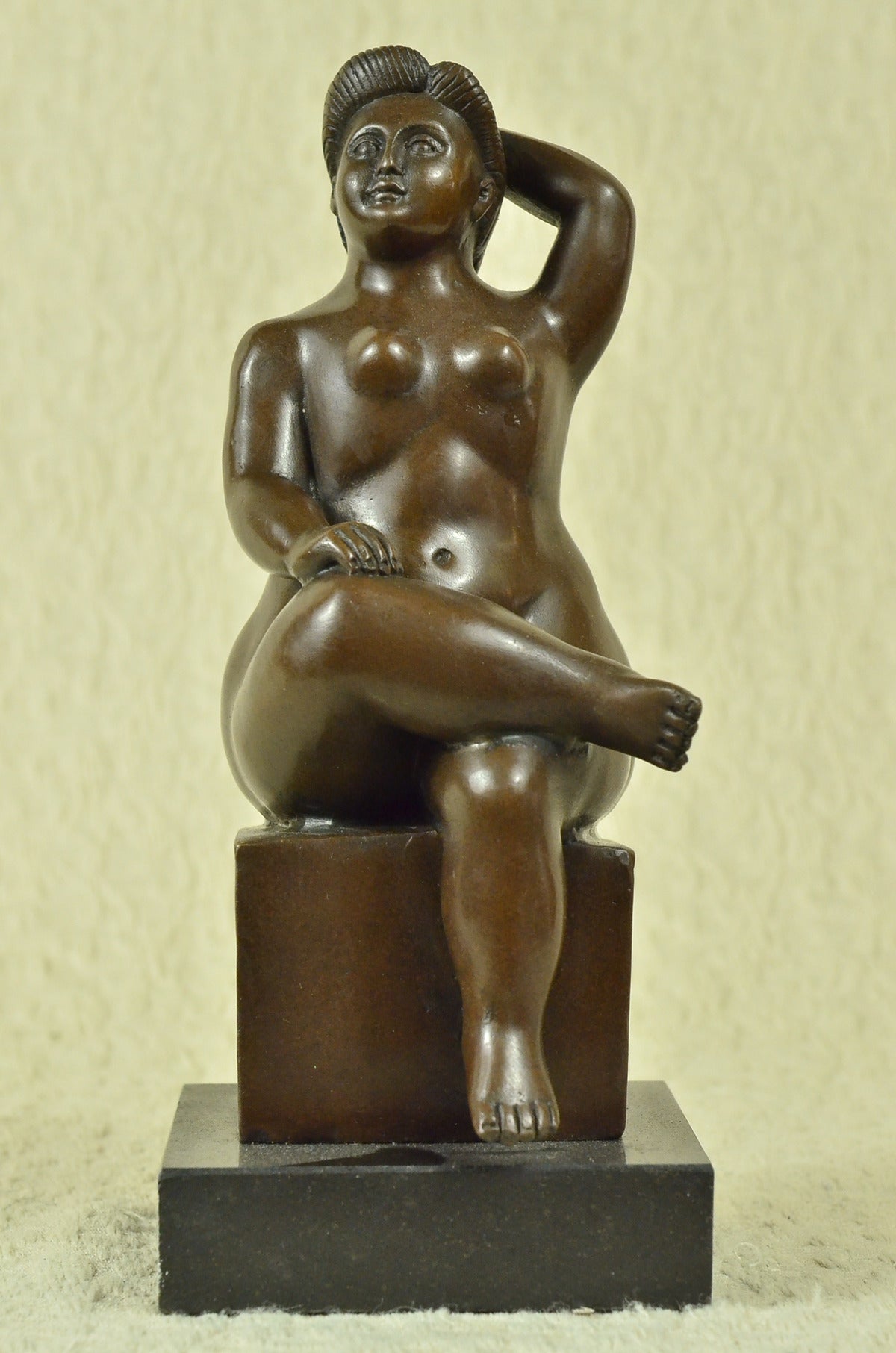 Handcrafted bronze sculpture SALE Bull Rides Woman Plump Botero Fernando