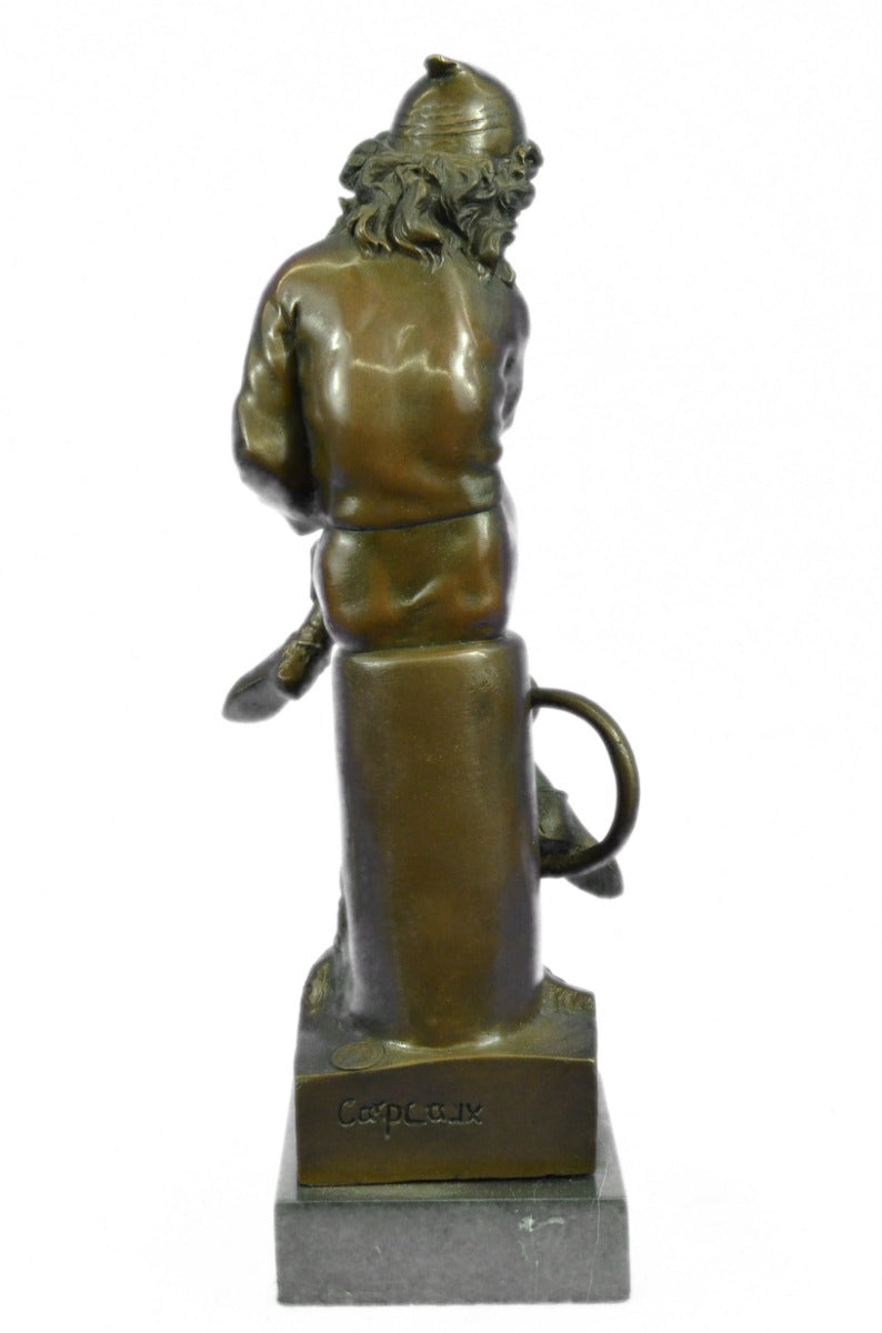 Art Nouveau Hand Made Young Boy Bronze Sculpture Classic Artwork Figurine