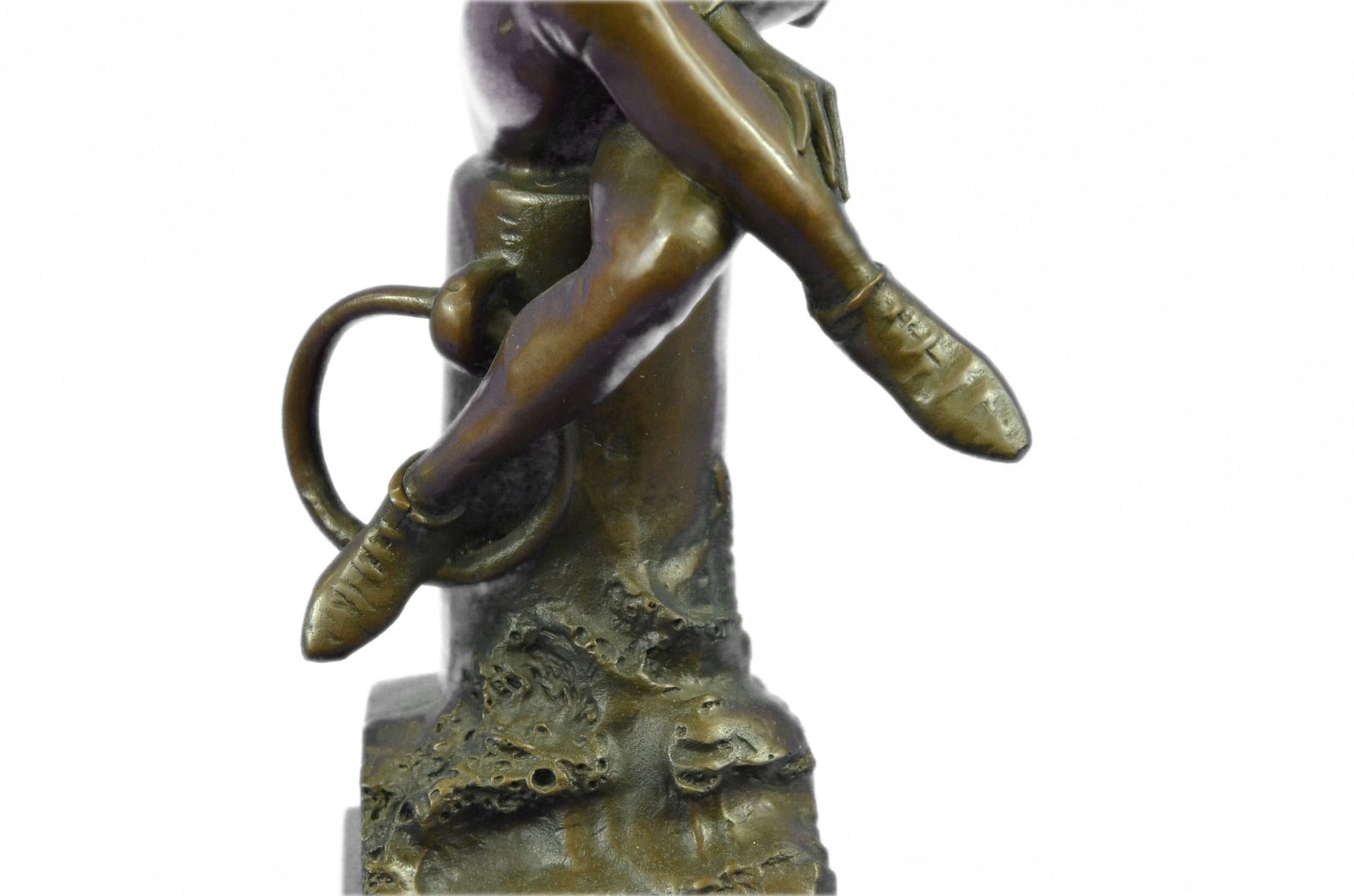 Art Nouveau Hand Made Young Boy Bronze Sculpture Classic Artwork Figurine