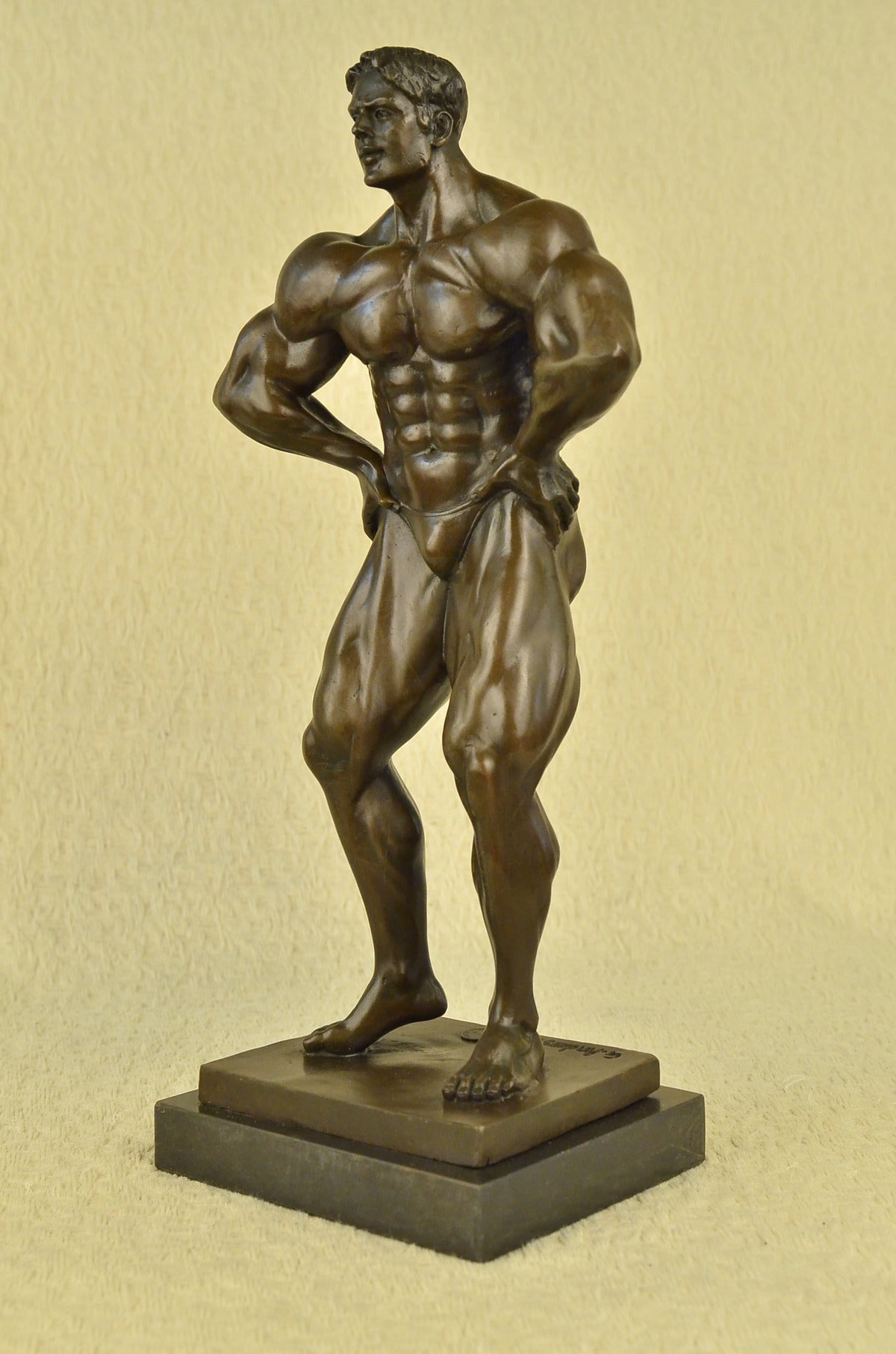 Handcrafted bronze sculpture SALE Standing Male Nude Muscular Original
