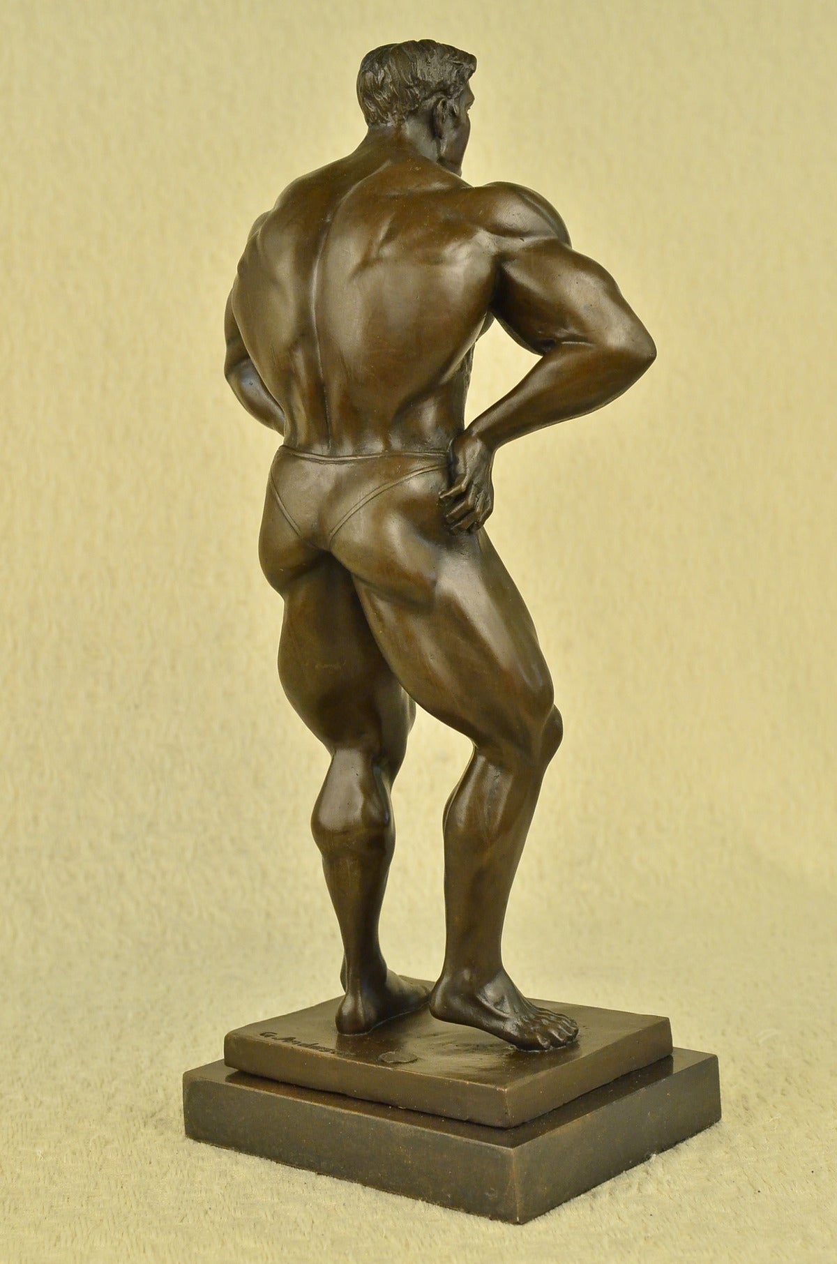 Handcrafted bronze sculpture SALE Standing Male Nude Muscular Original