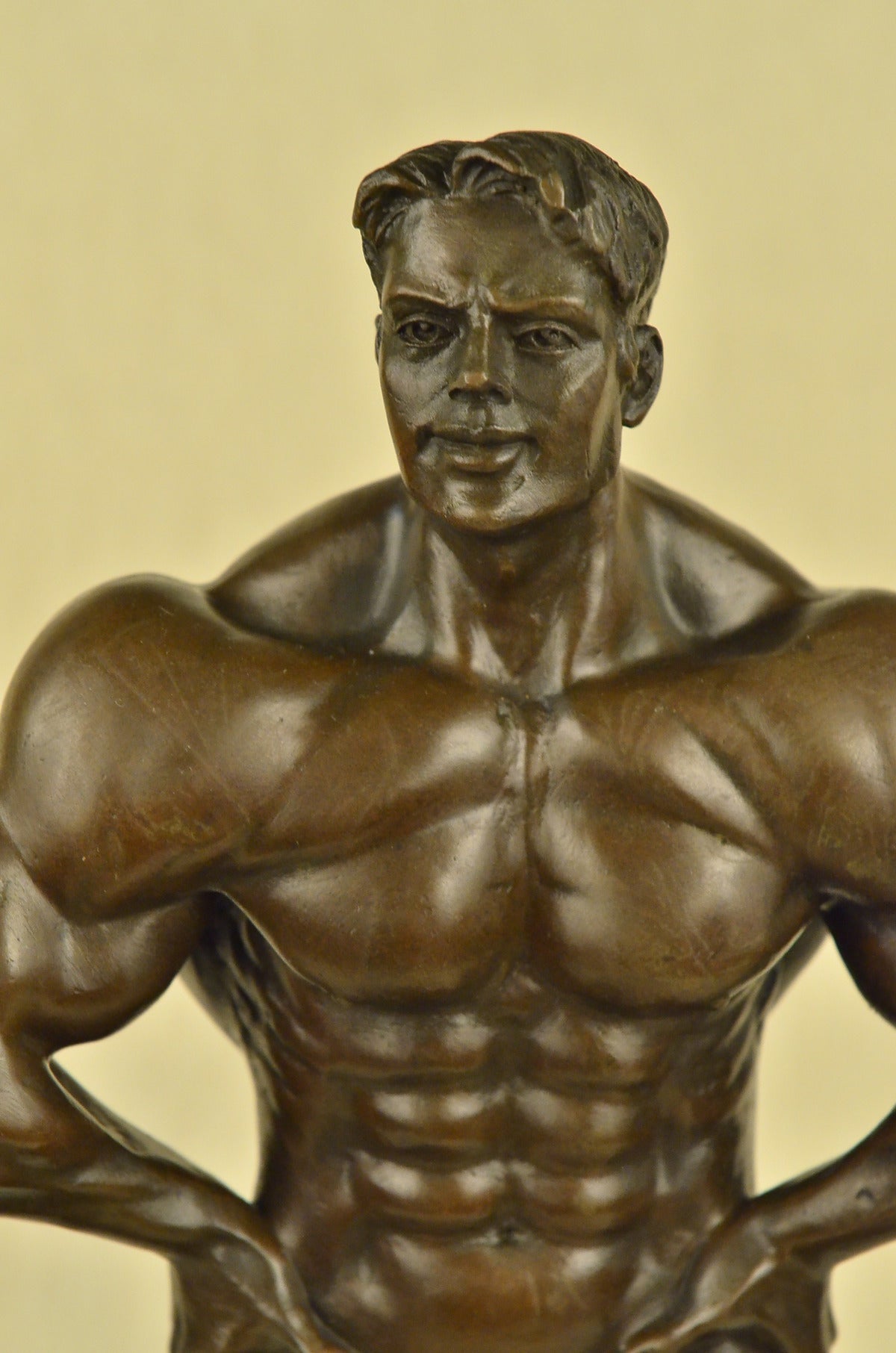 Handcrafted bronze sculpture SALE Standing Male Nude Muscular Original