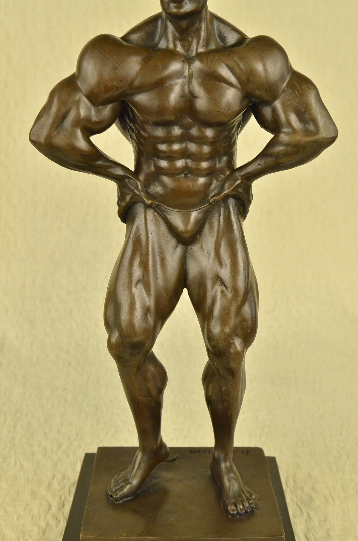 Handcrafted bronze sculpture SALE Standing Male Nude Muscular Original