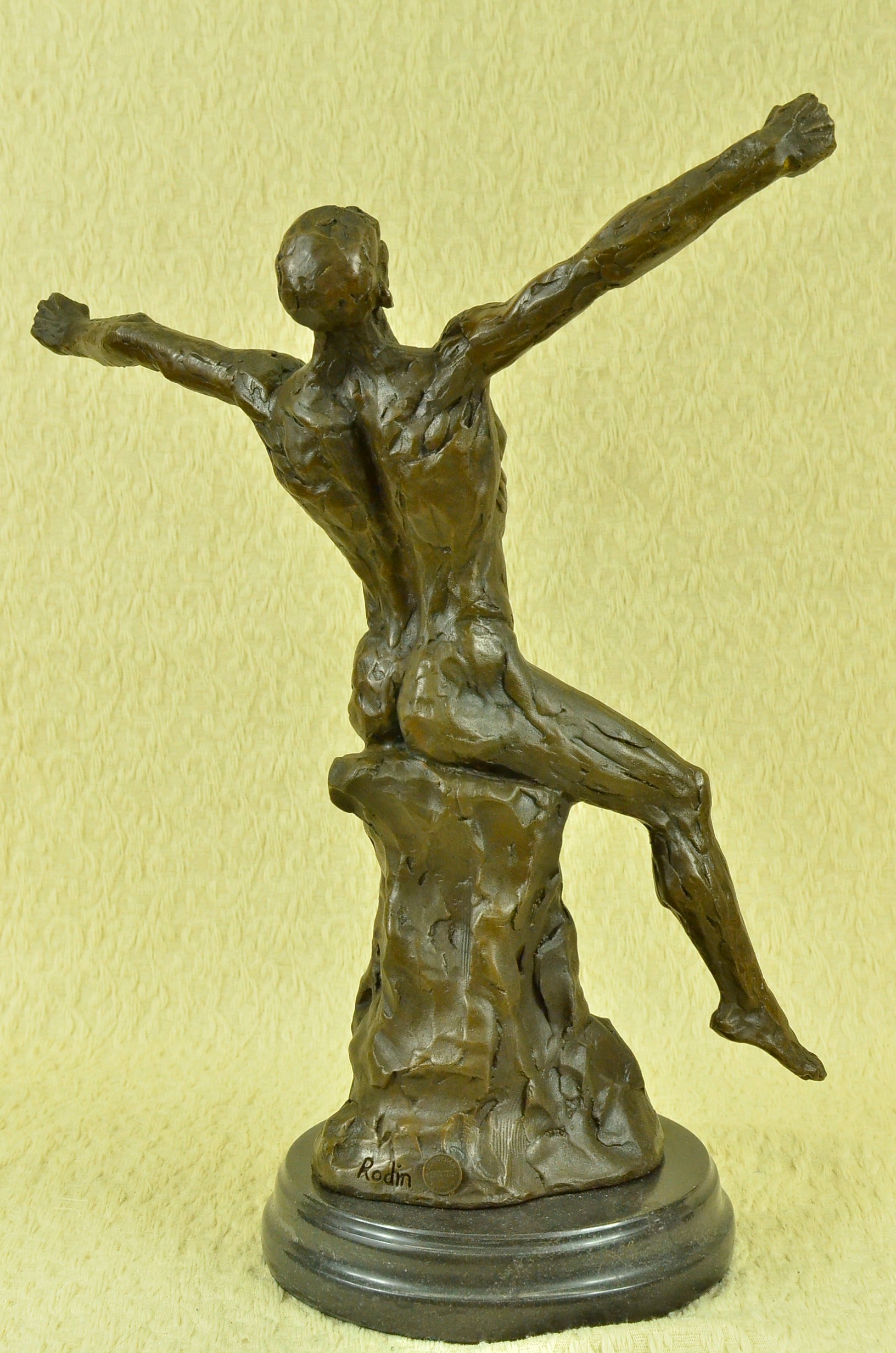 Bronze Sculpture Museum Quality Artwork Man by Rodin Home Office Designer Decor