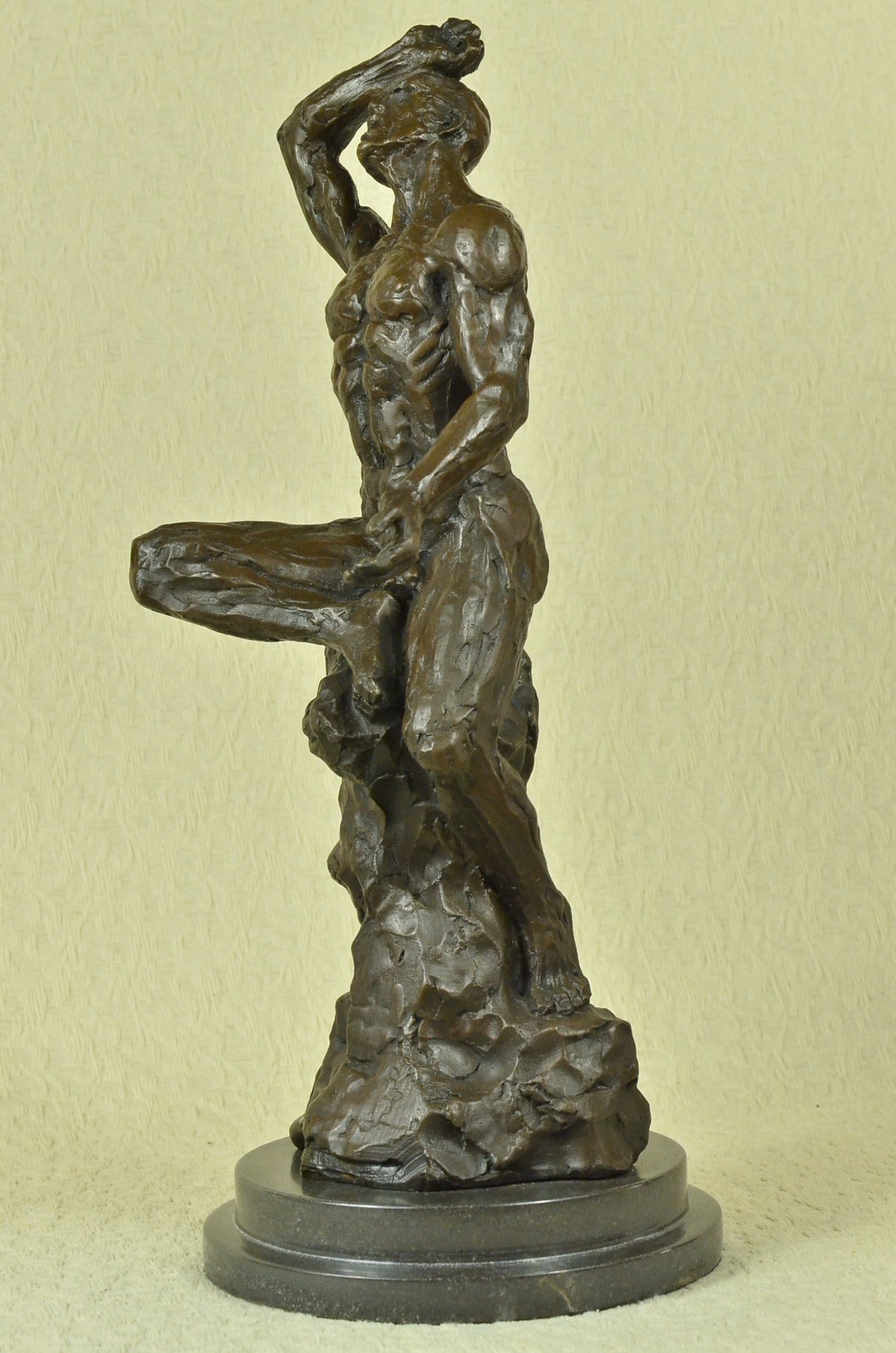 Handcrafted bronze sculpture SALE Mar Elegant Sensual Athletic Erotic Male Nude