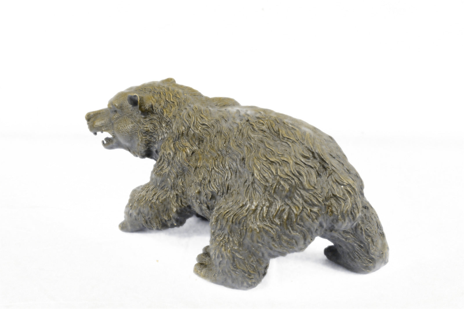 Handcrafted bronze sculpture SALE Deco Art Bear Ferocious Black Vienna