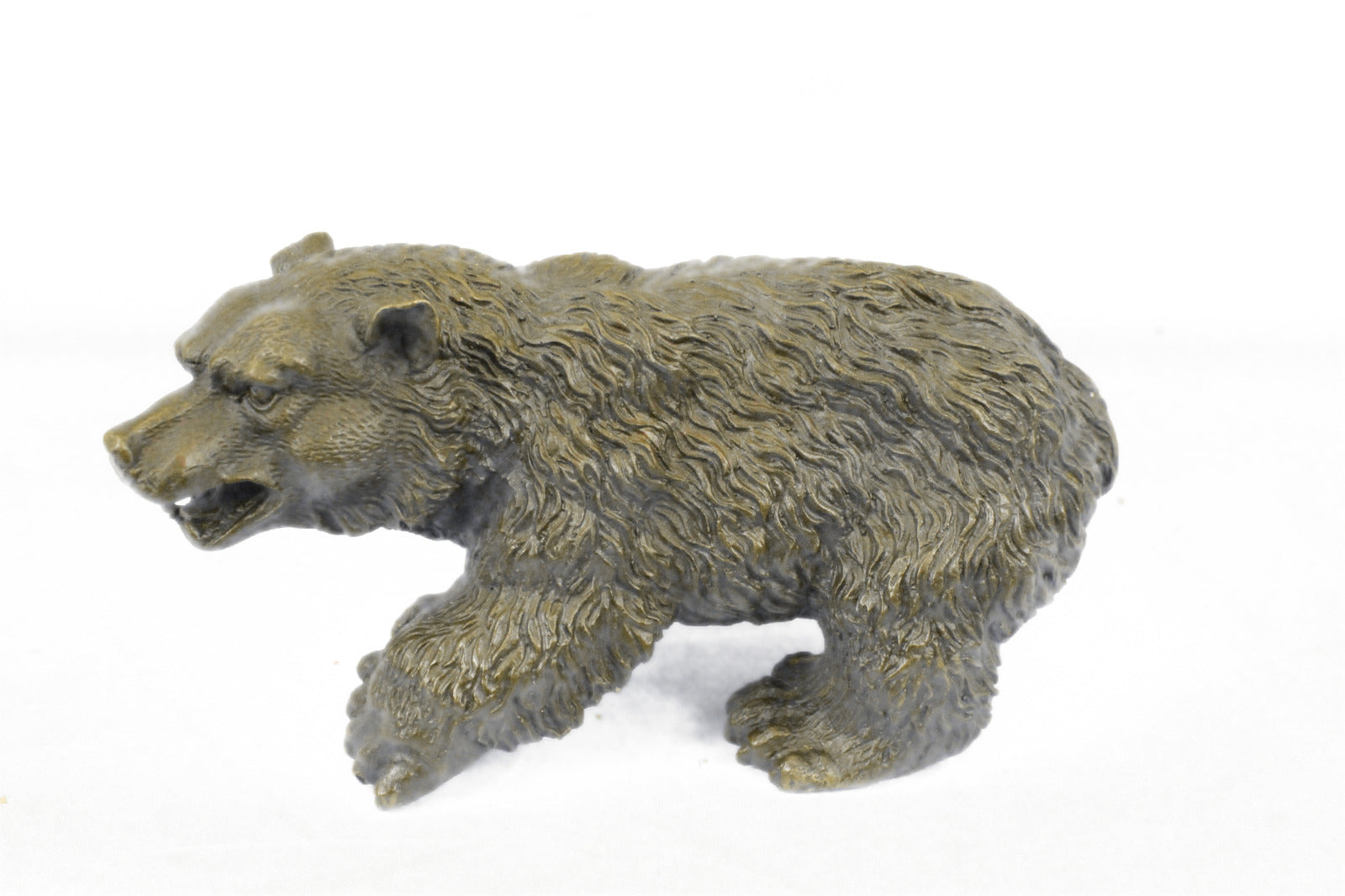 Handcrafted bronze sculpture SALE Deco Art Bear Ferocious Black Vienna