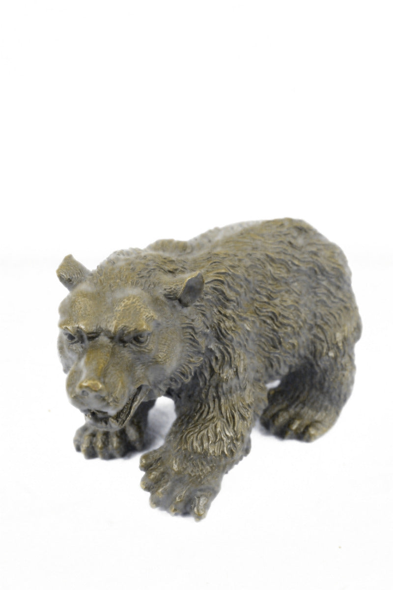 Handcrafted bronze sculpture SALE Deco Art Bear Ferocious Black Vienna
