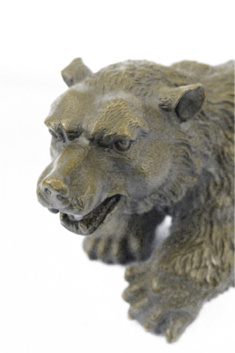 Handcrafted bronze sculpture SALE Deco Art Bear Ferocious Black Vienna