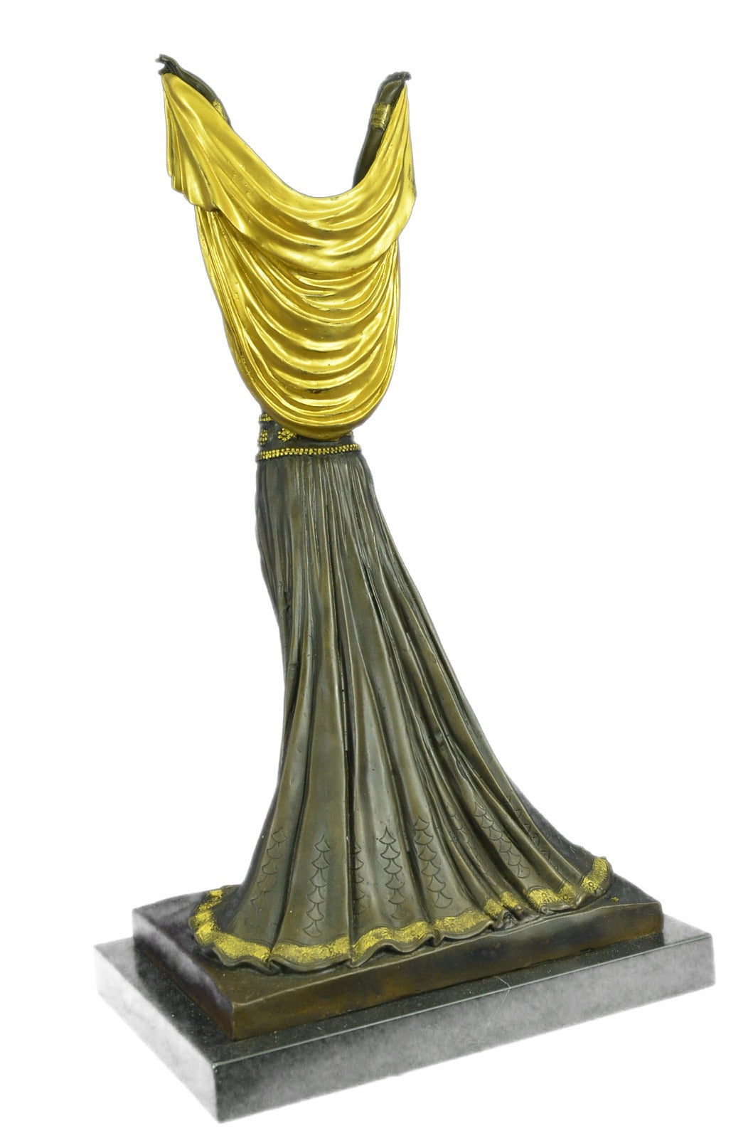 Bronze Sculpture by Chiparus Gold Patina Classic Artwork Masterpiece Design Sale