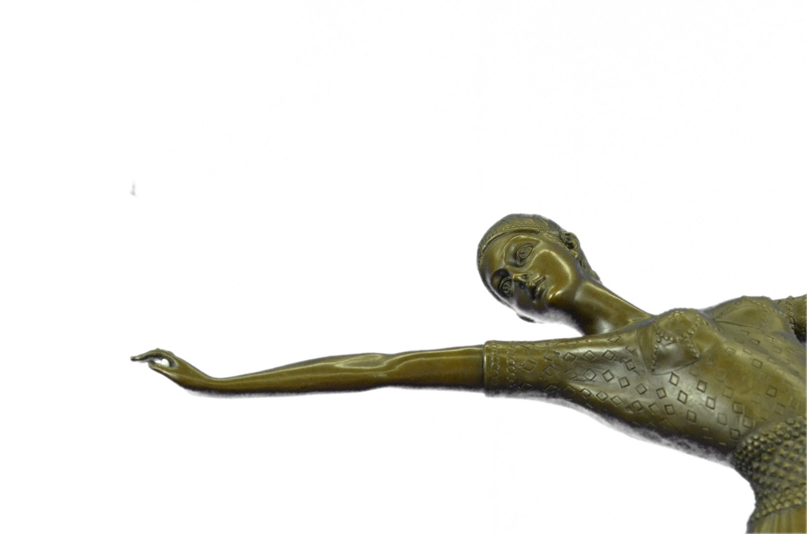 ART DECO BRONZE STATUE CHIPARUS ANTINEA SIGNED FIGURE HOT CAST LADY FIGURINE
