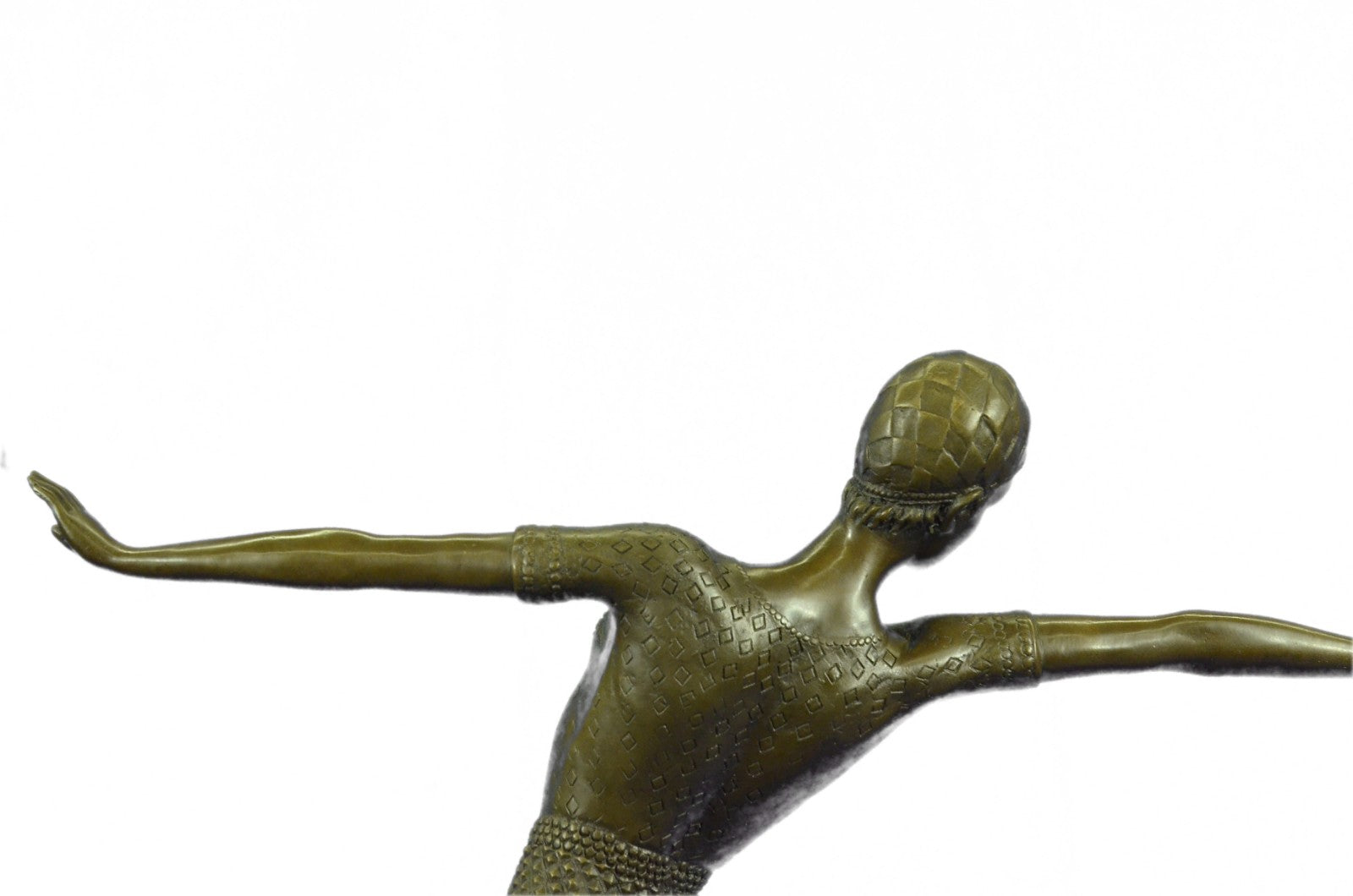 ART DECO BRONZE STATUE CHIPARUS ANTINEA SIGNED FIGURE HOT CAST LADY FIGURINE