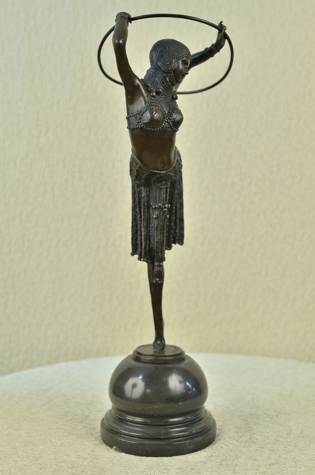 ブロンズ像　神　D.H. CHIPARUS DANCER　アールデコ　彫刻家 ブロンズ像 神 D.H. CHIPARUS DANCER アールデコ 彫刻家（D.H.