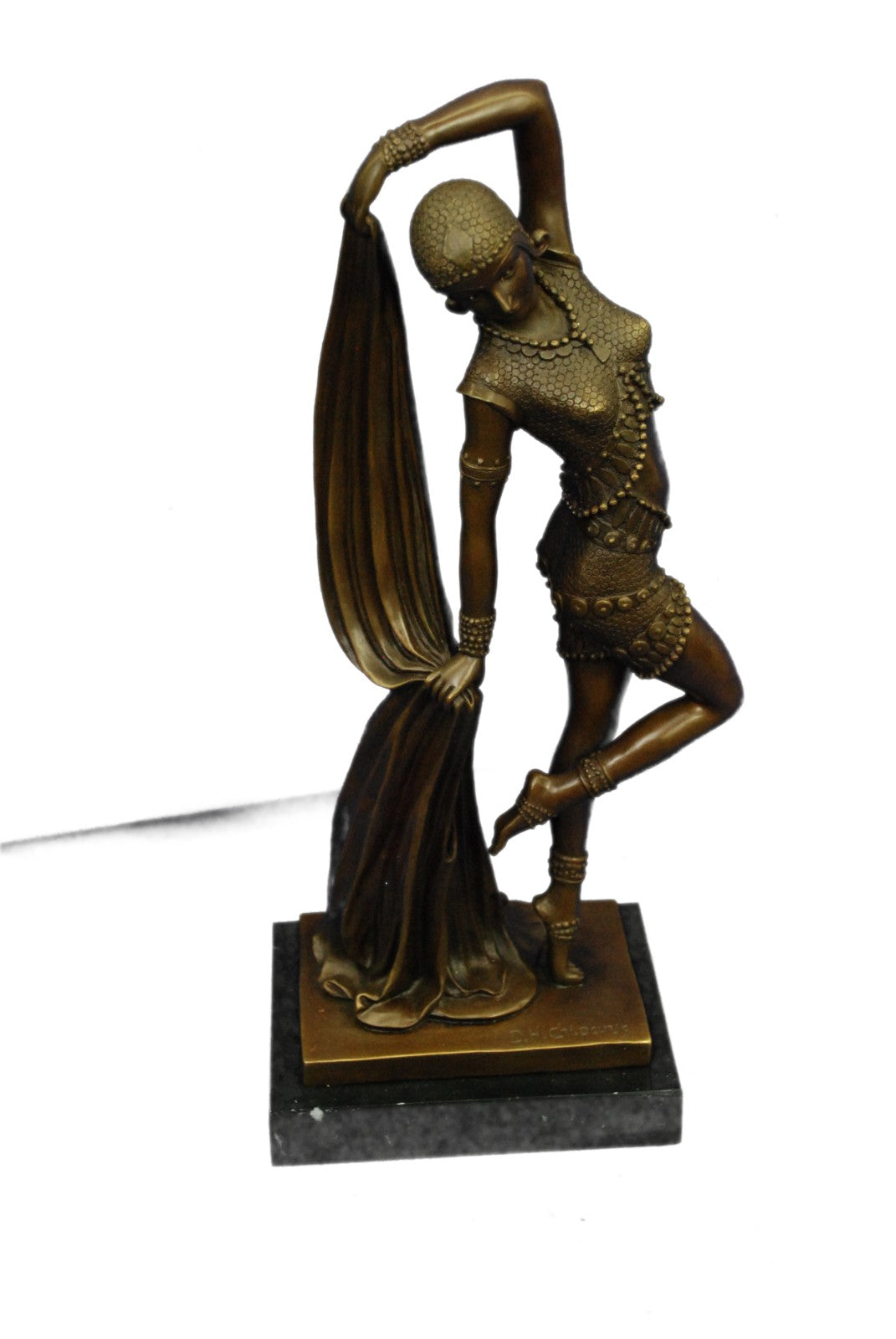 FRENCH BRONZE ART DECO / ART NOUVEAU FEMALE SCULPTURE - DEMETRE H. CHIPARUS