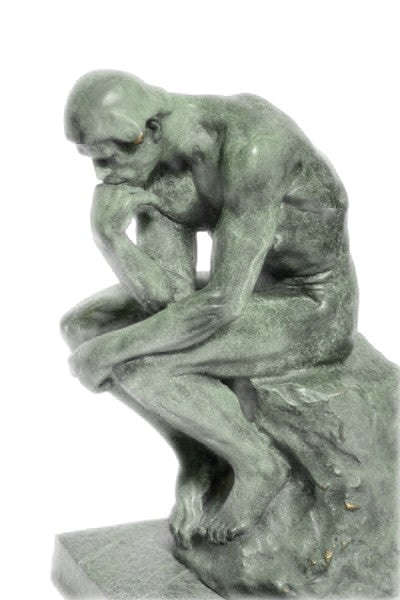 Collectible Figurine Bronze Decor Massive Extra Large Rodin Thinker Famous Work