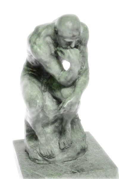 Collectible Figurine Bronze Decor Massive Extra Large Rodin Thinker Famous Work